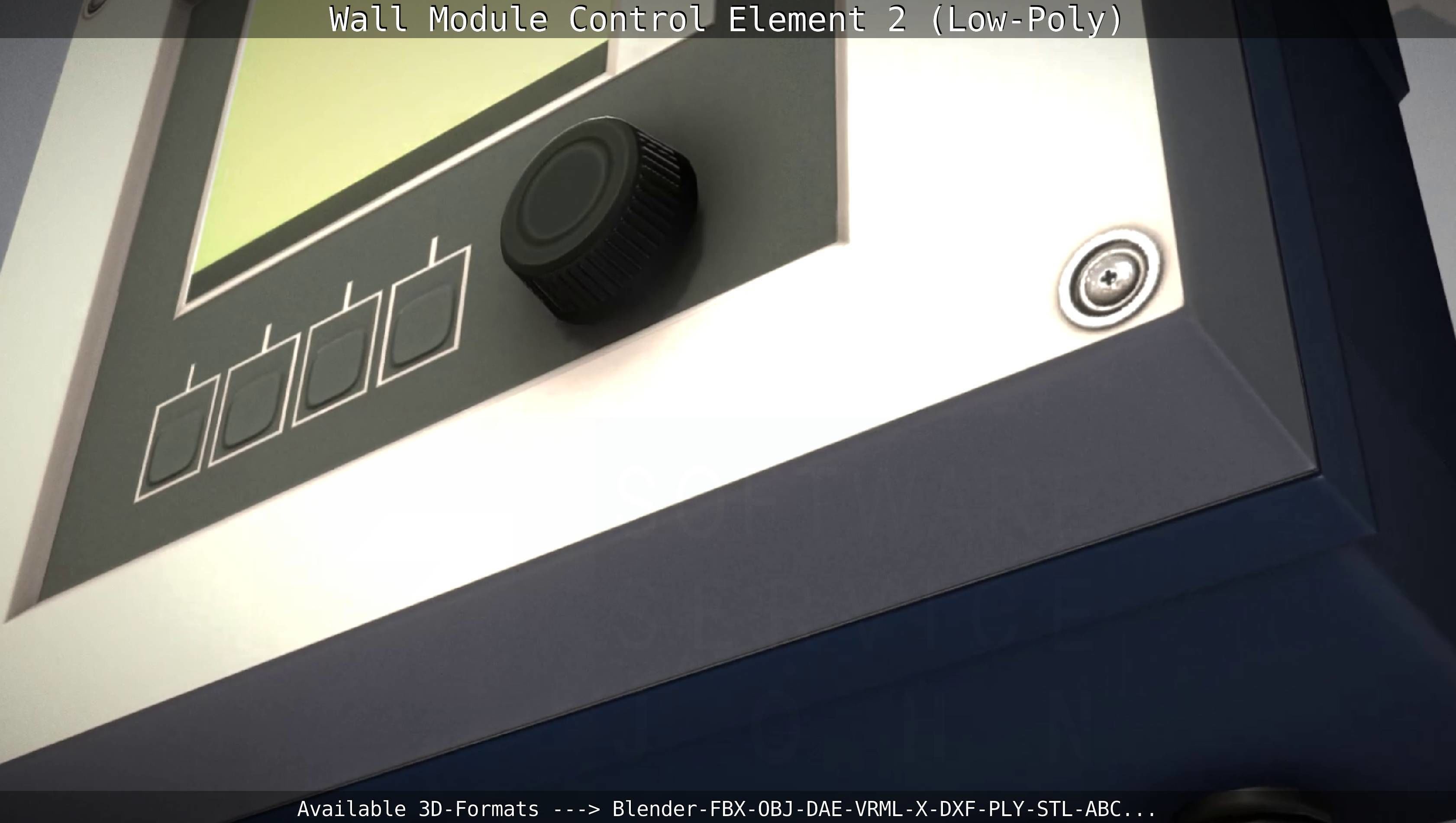 Wall Module Control Element 2 - Low-Poly Low-poly 3D model_19