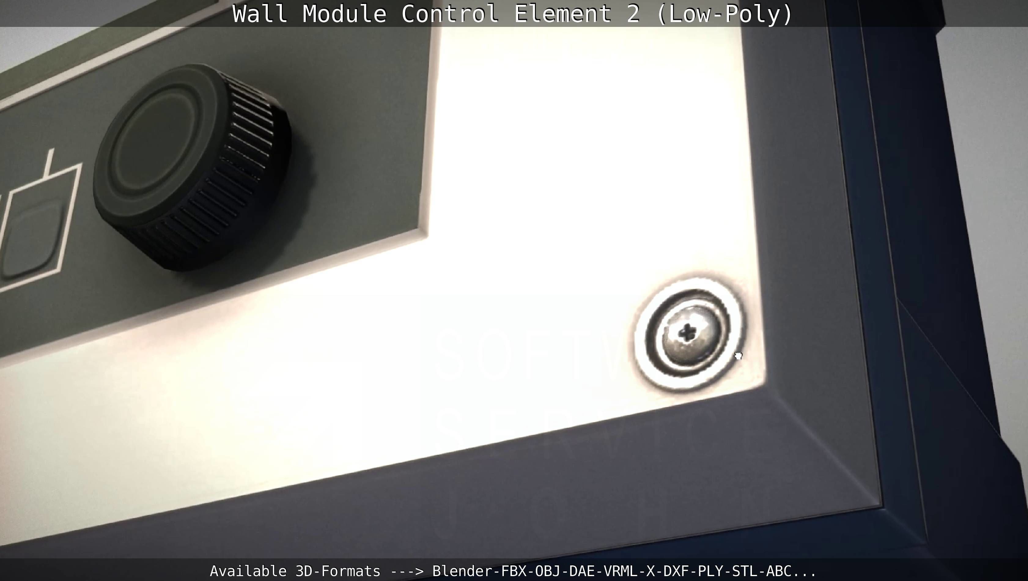 Wall Module Control Element 2 - Low-Poly Low-poly 3D model_27
