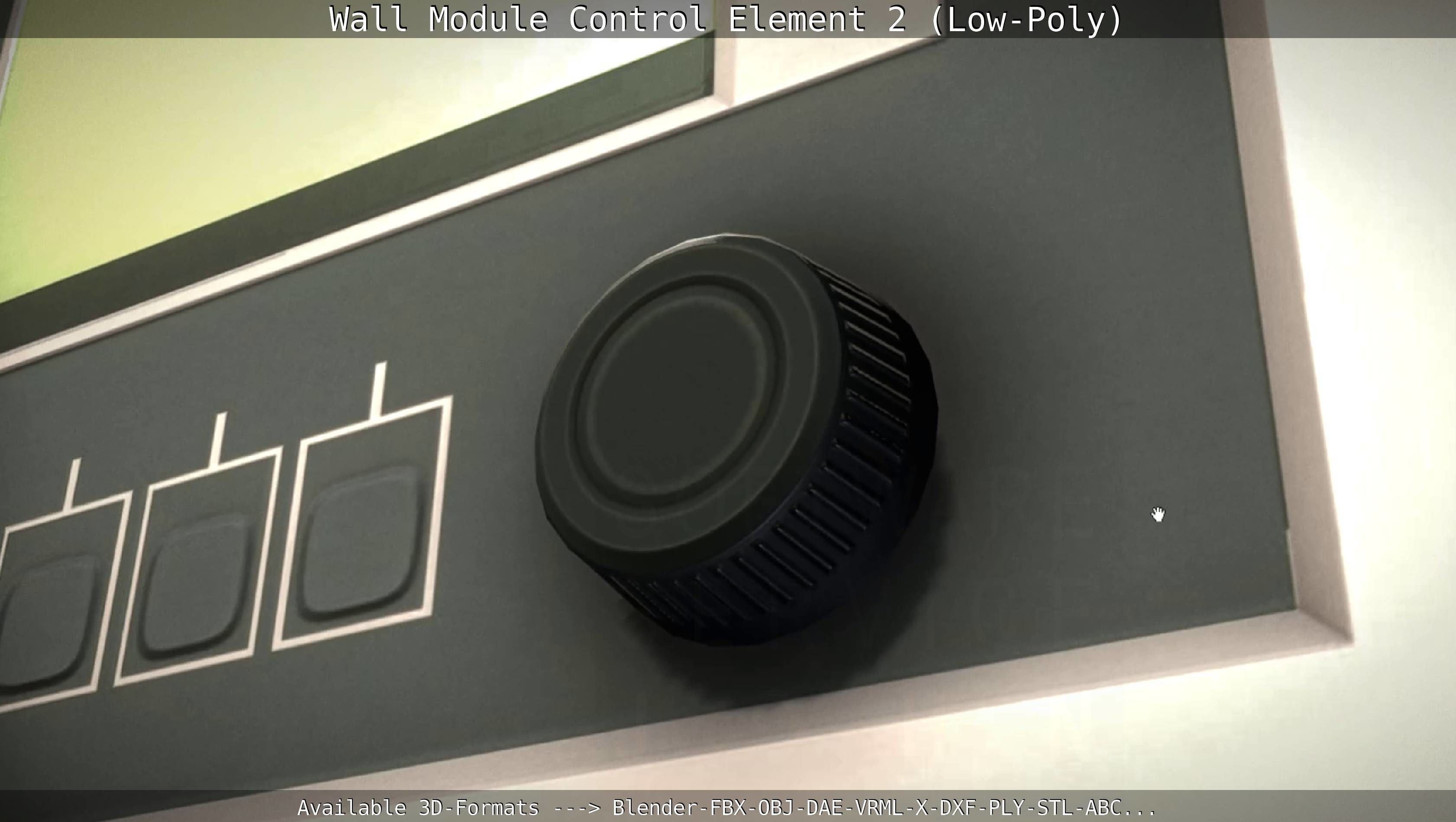 Wall Module Control Element 2 - Low-Poly Low-poly 3D model_10