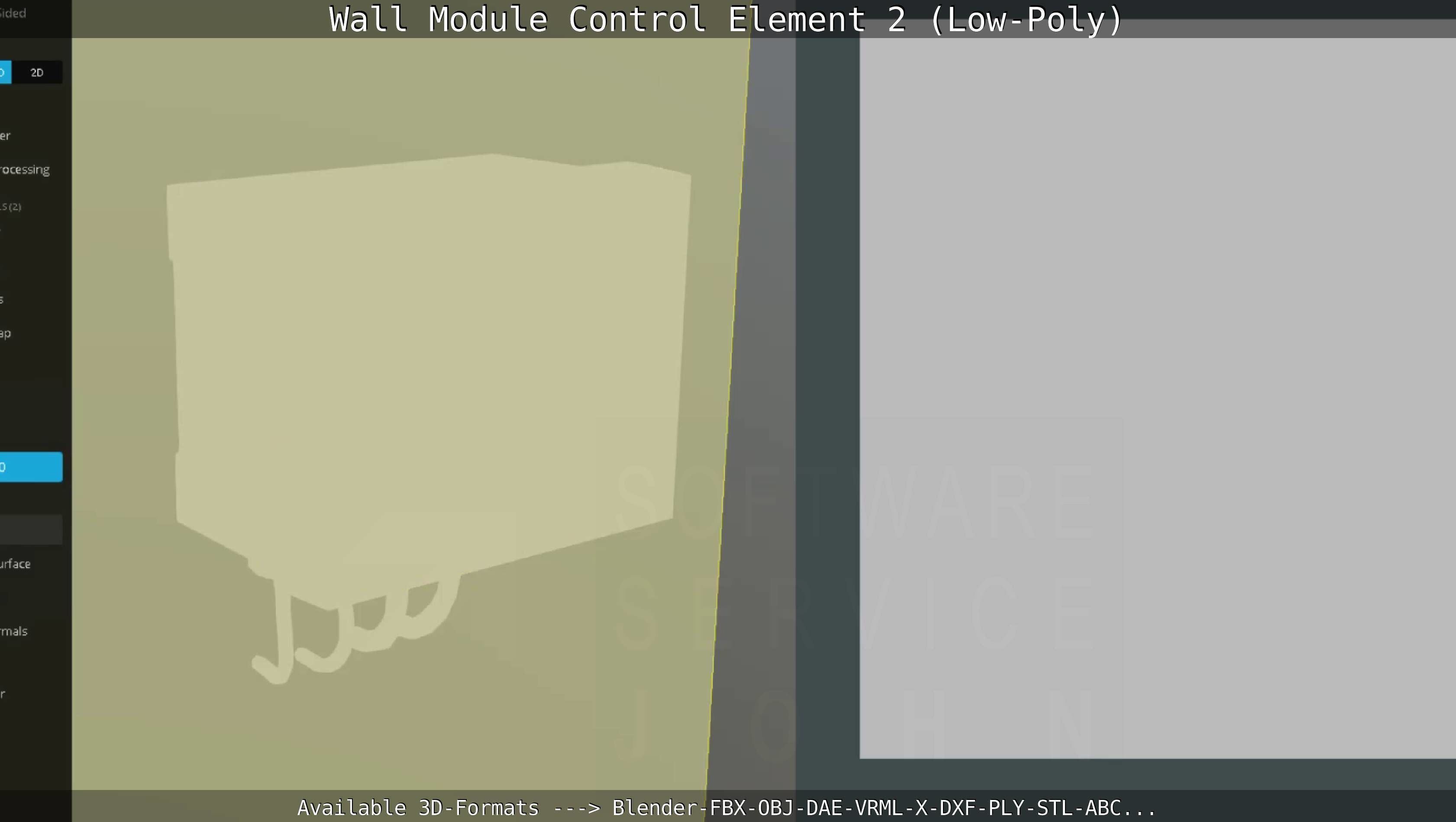 Wall Module Control Element 2 - Low-Poly Low-poly 3D model_76