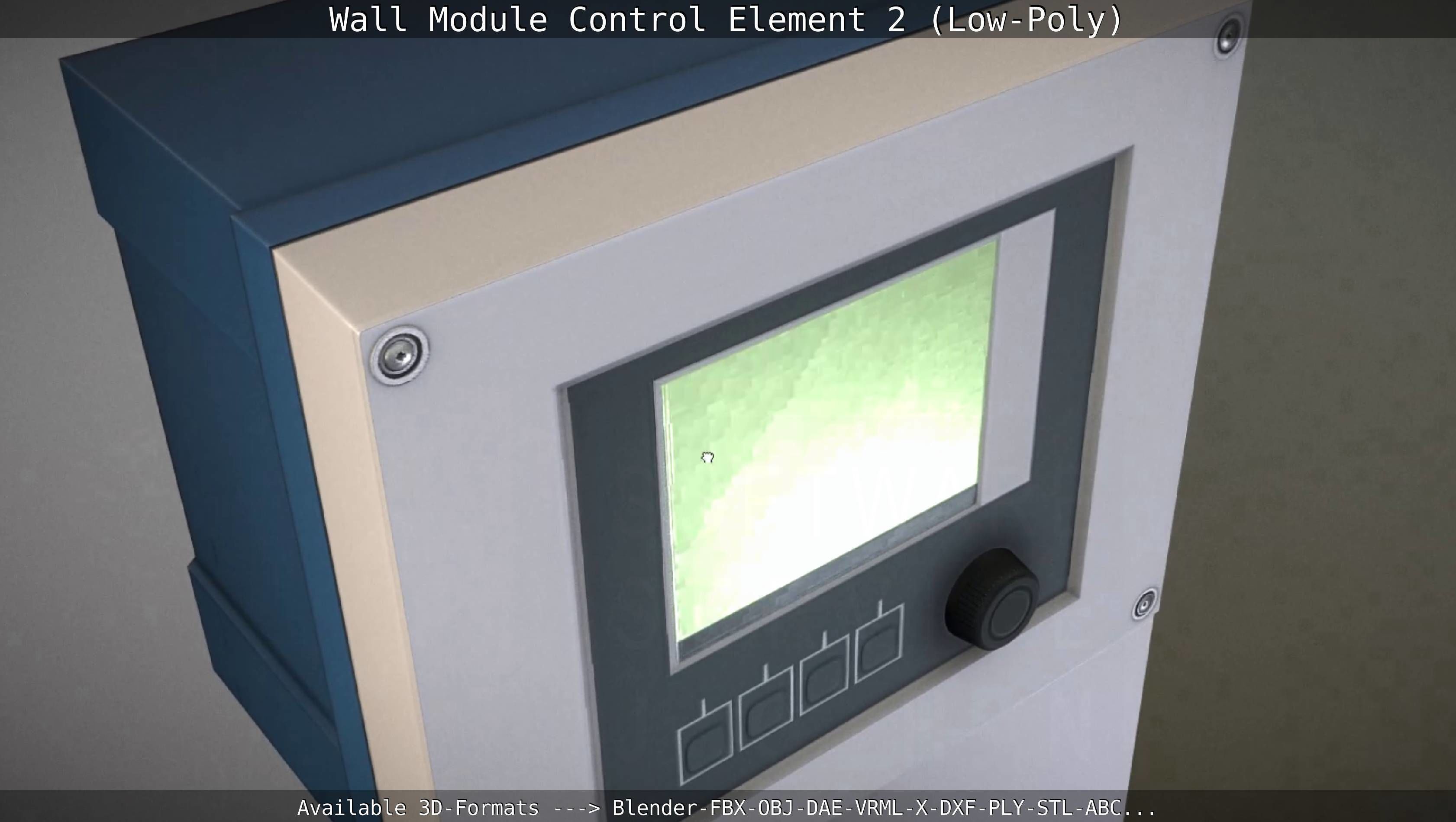 Wall Module Control Element 2 - Low-Poly Low-poly 3D model_34