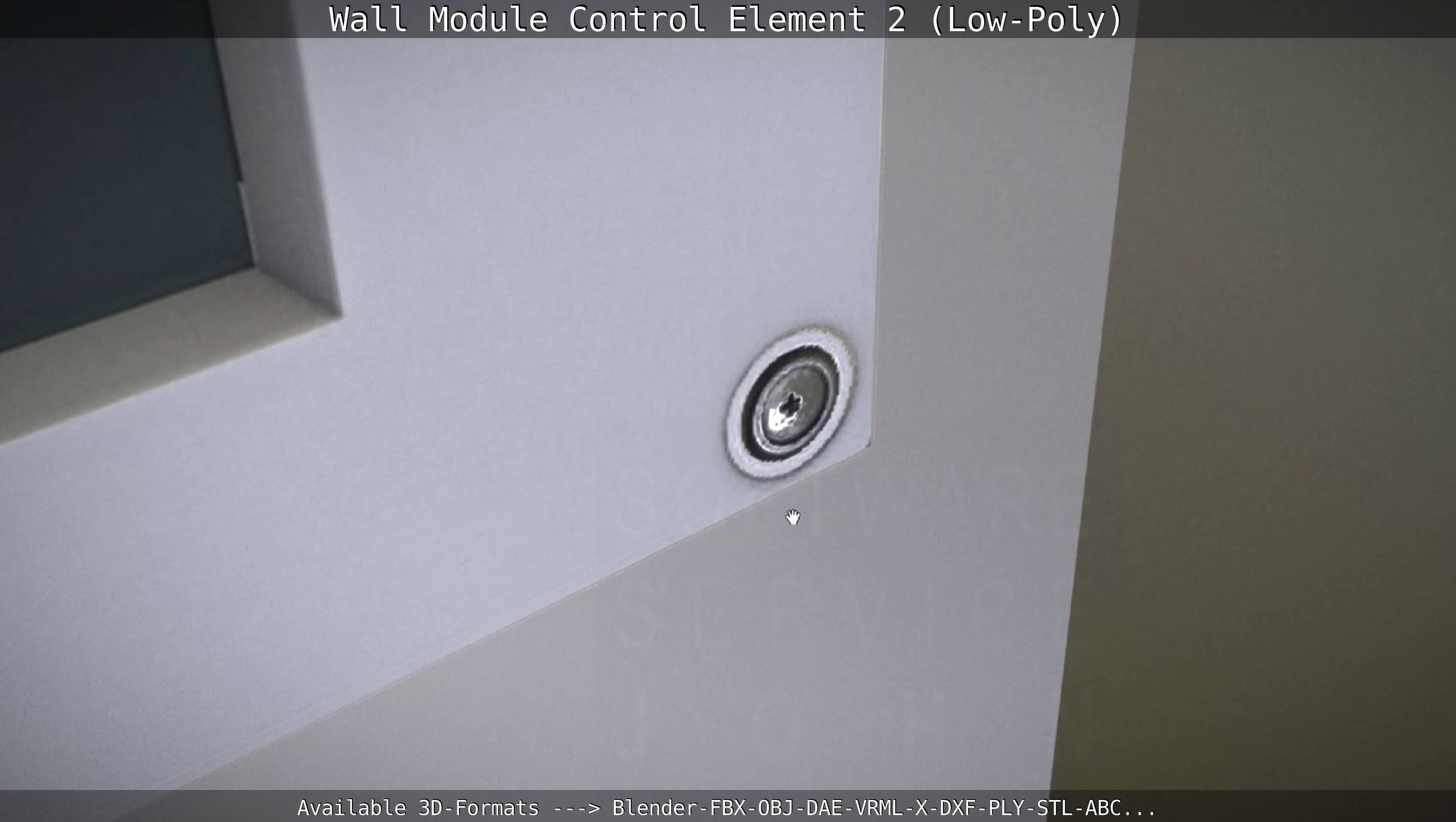 Wall Module Control Element 2 - Low-Poly Low-poly 3D model_30