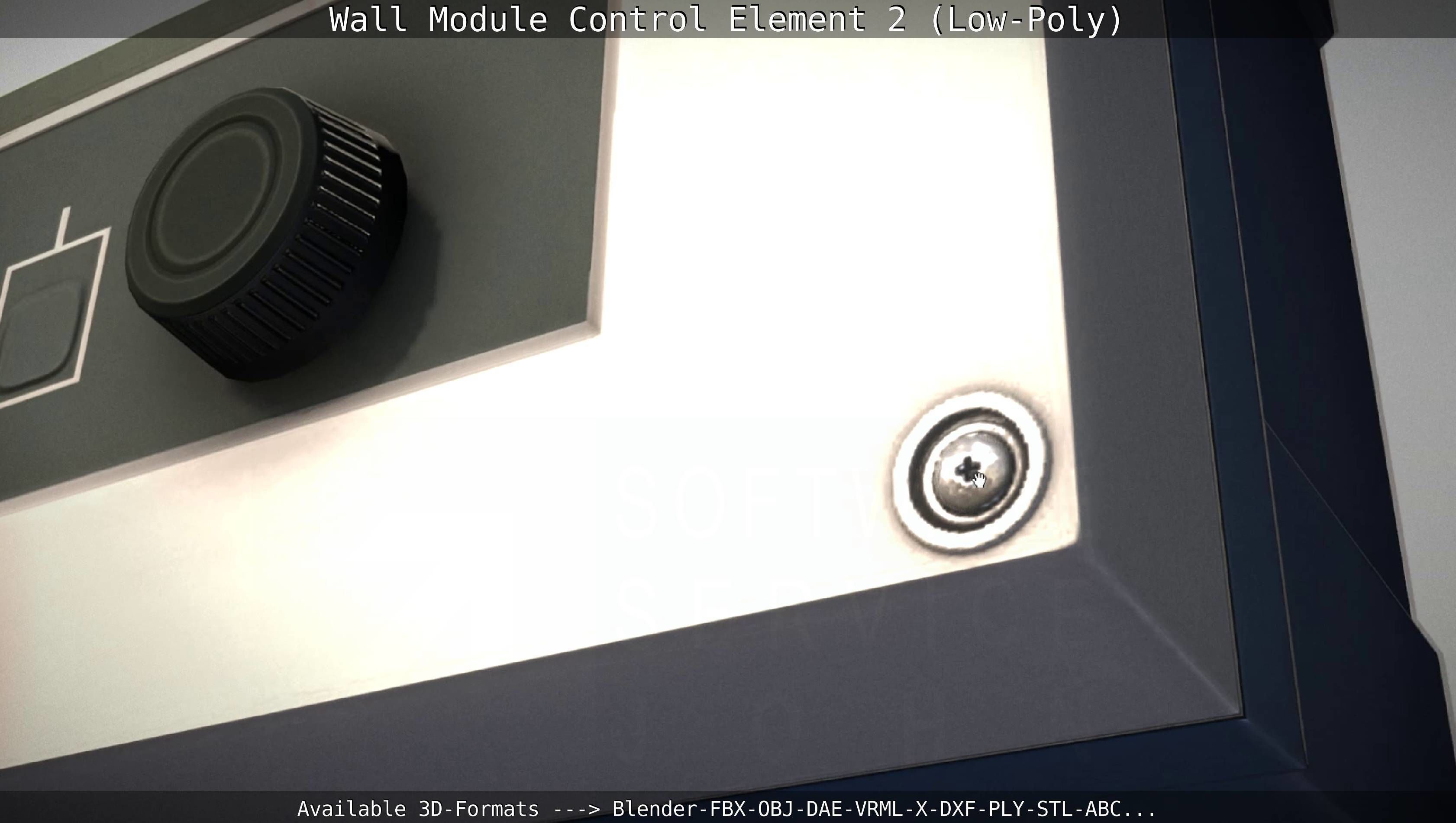Wall Module Control Element 2 - Low-Poly Low-poly 3D model_2