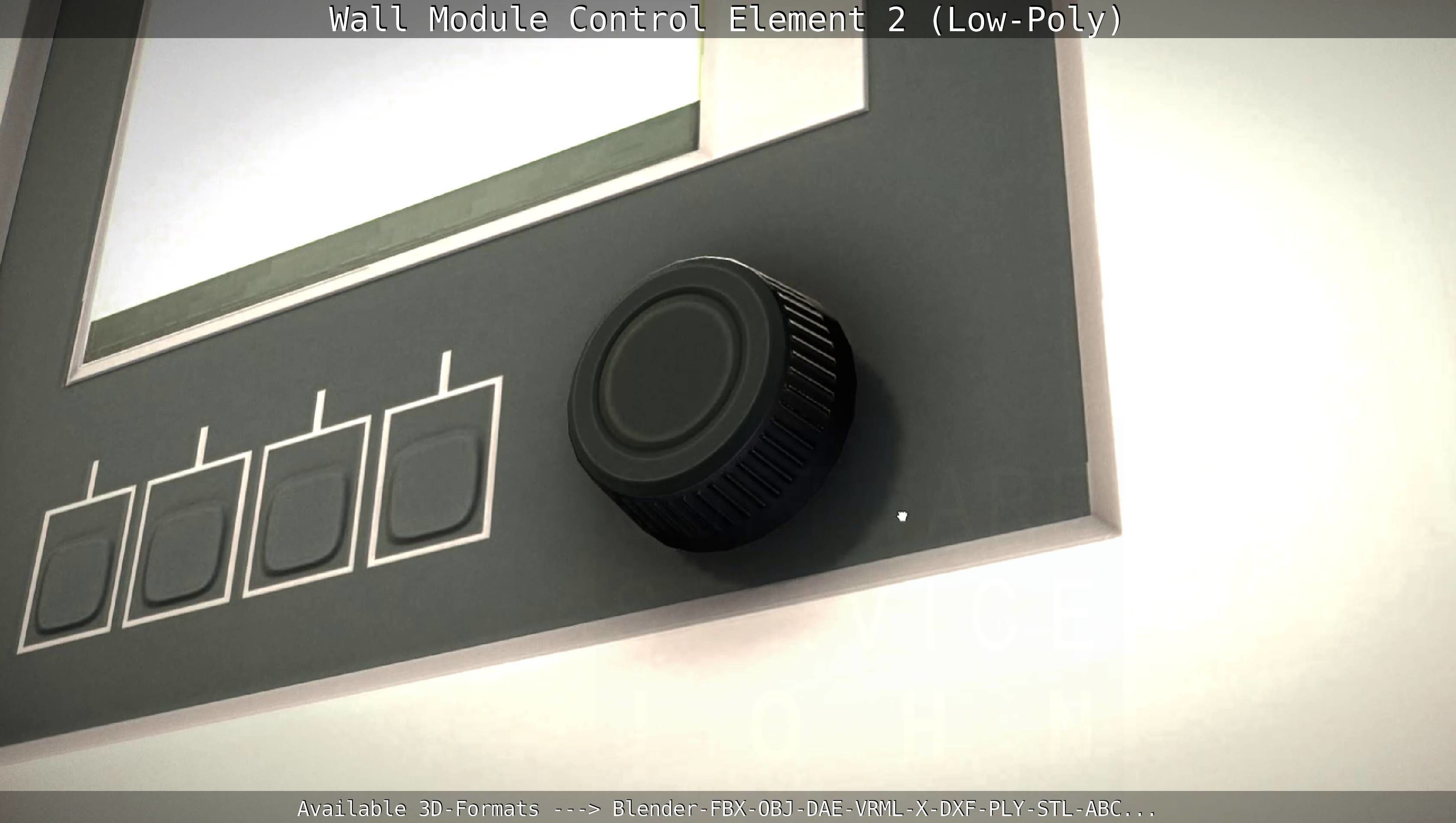 Wall Module Control Element 2 - Low-Poly Low-poly 3D model_26