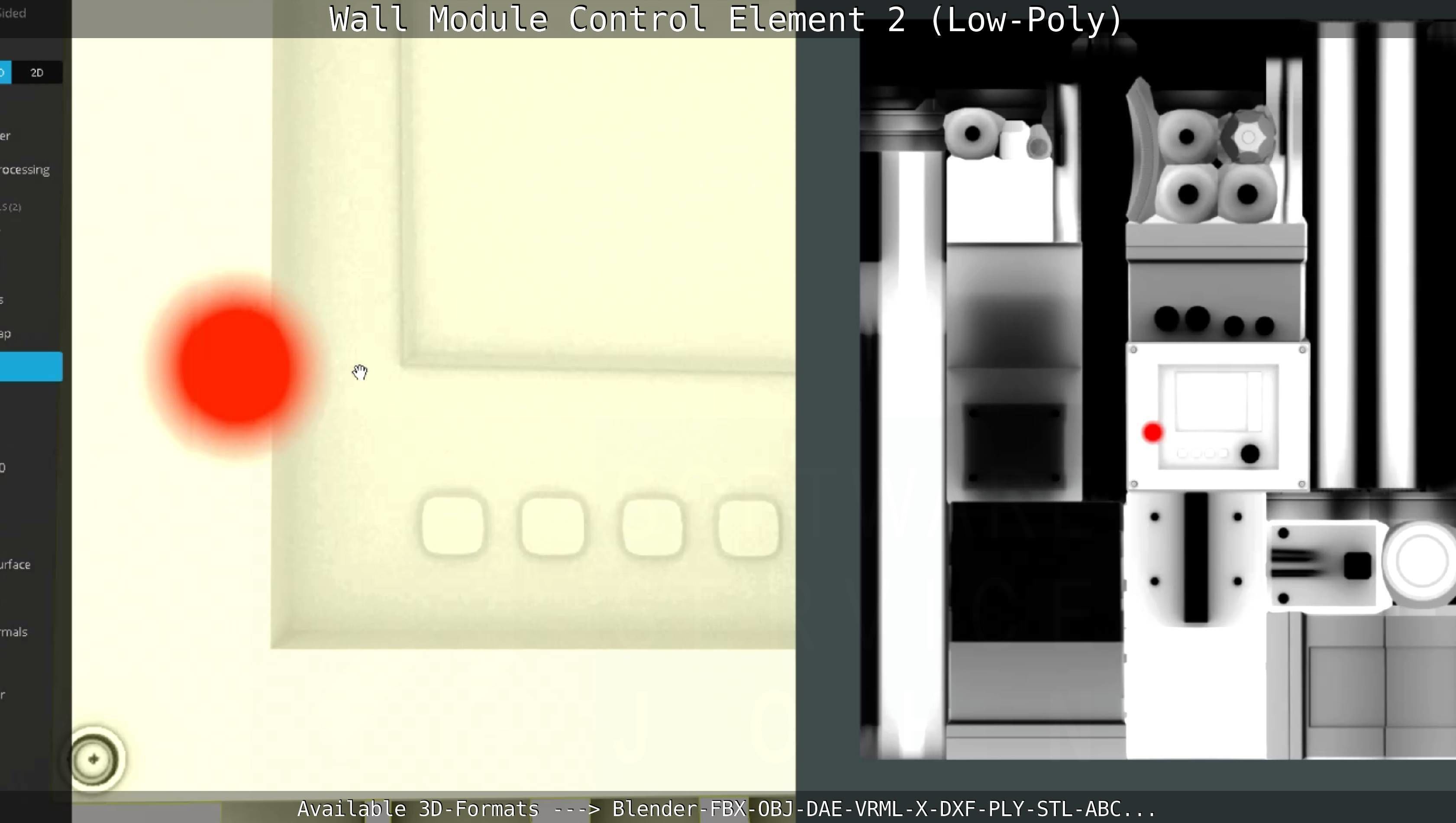 Wall Module Control Element 2 - Low-Poly Low-poly 3D model_72