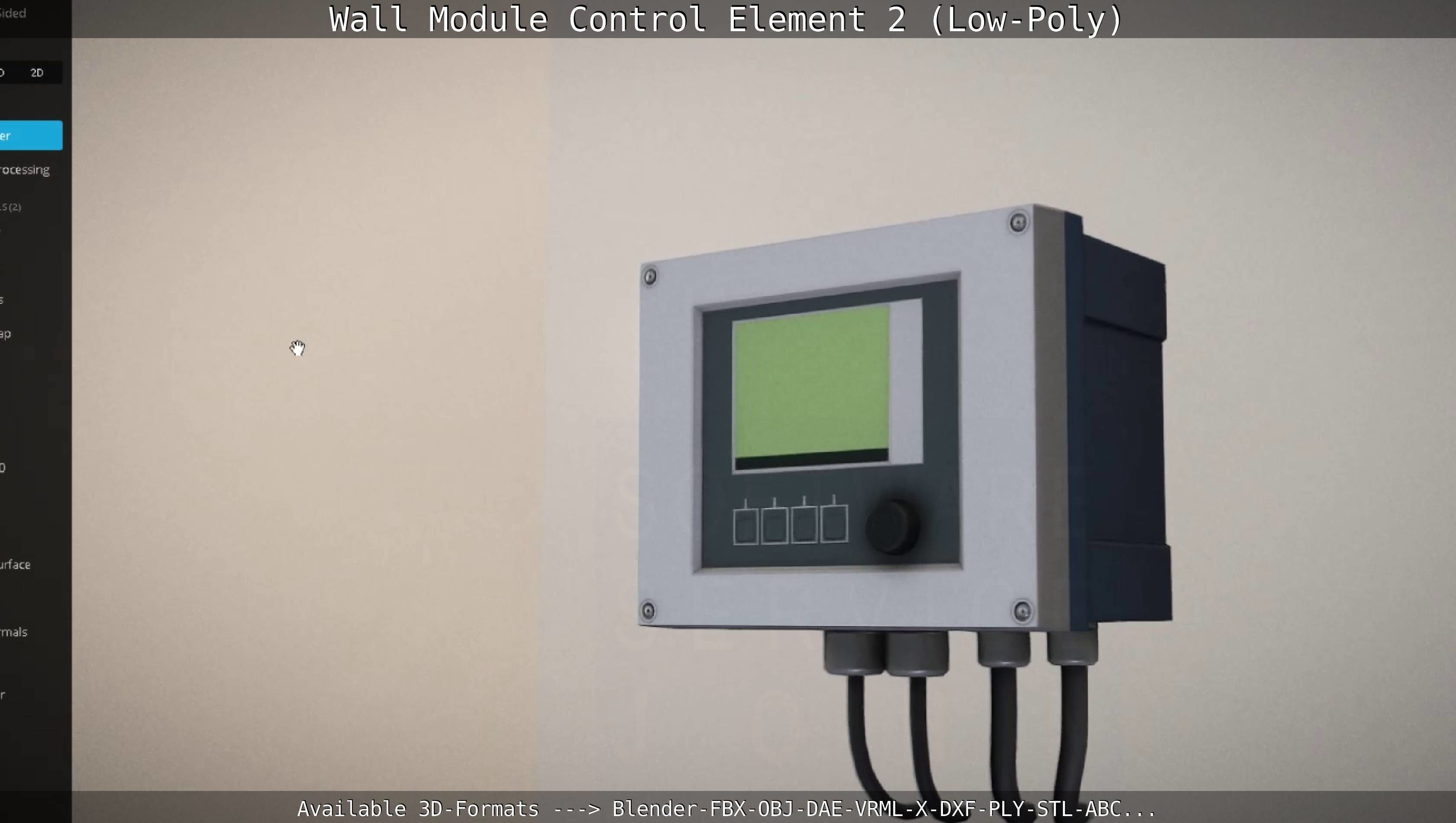 Wall Module Control Element 2 - Low-Poly Low-poly 3D model_47