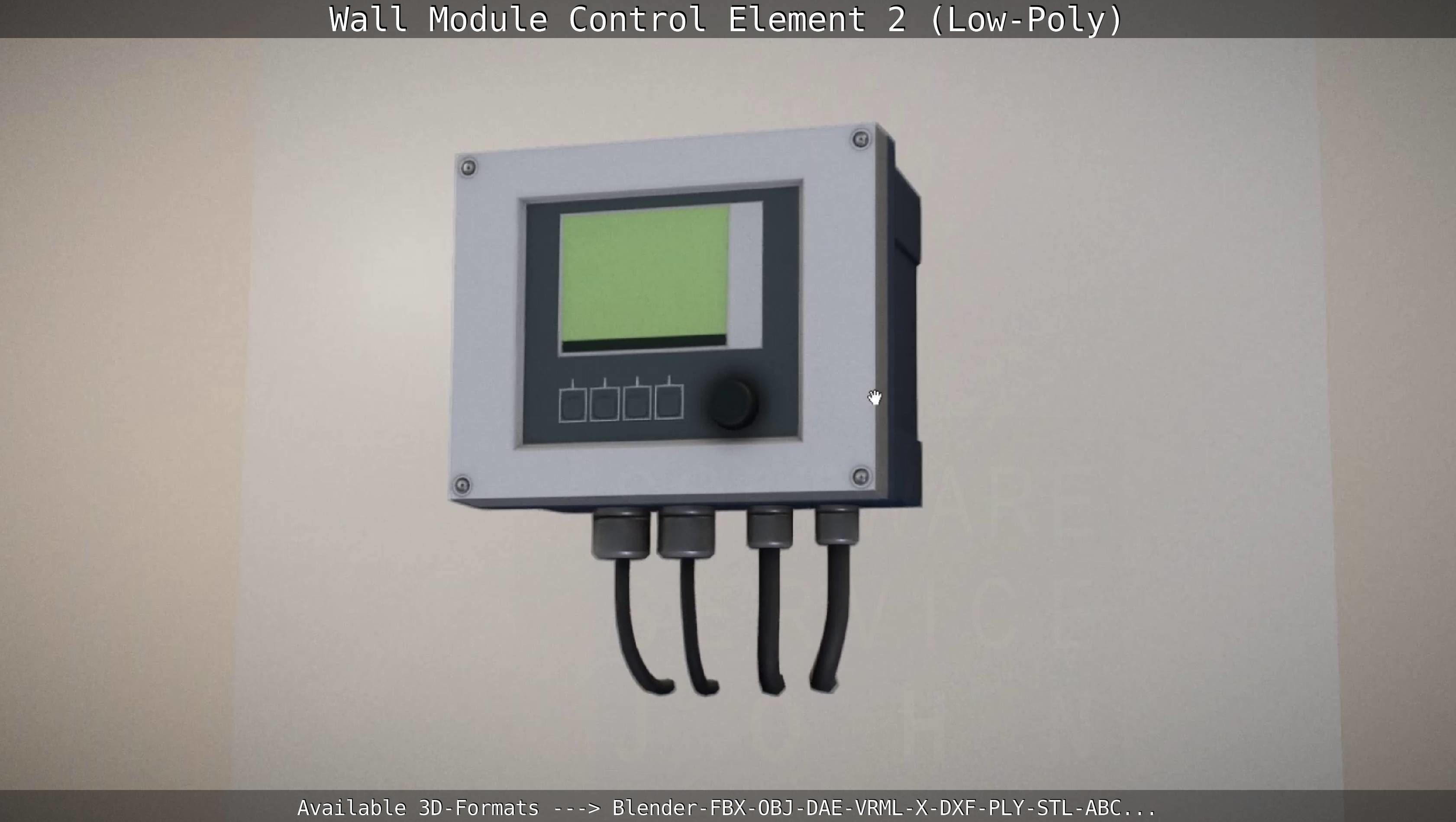 Wall Module Control Element 2 - Low-Poly Low-poly 3D model_39