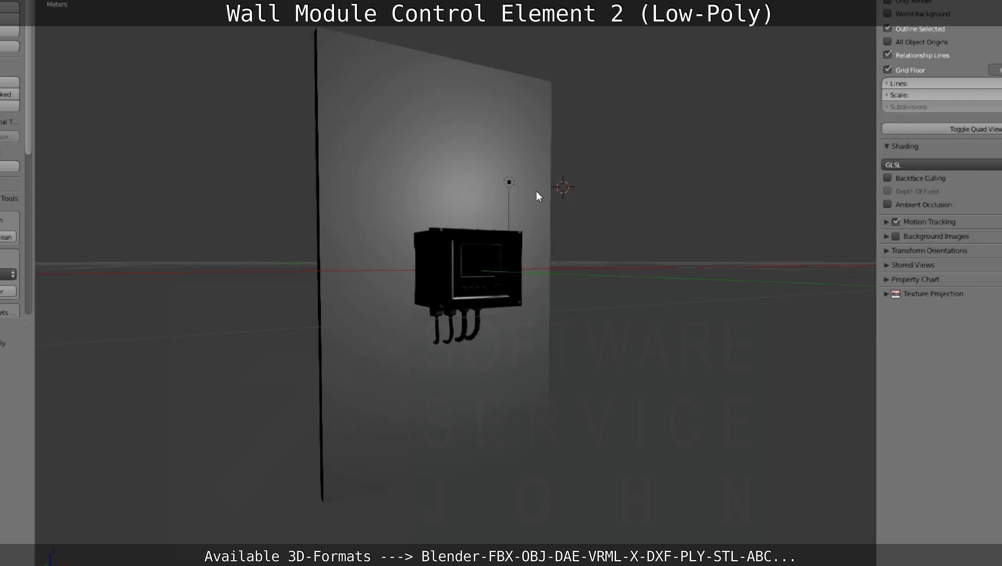 Wall Module Control Element 2 - Low-Poly Low-poly 3D model_116