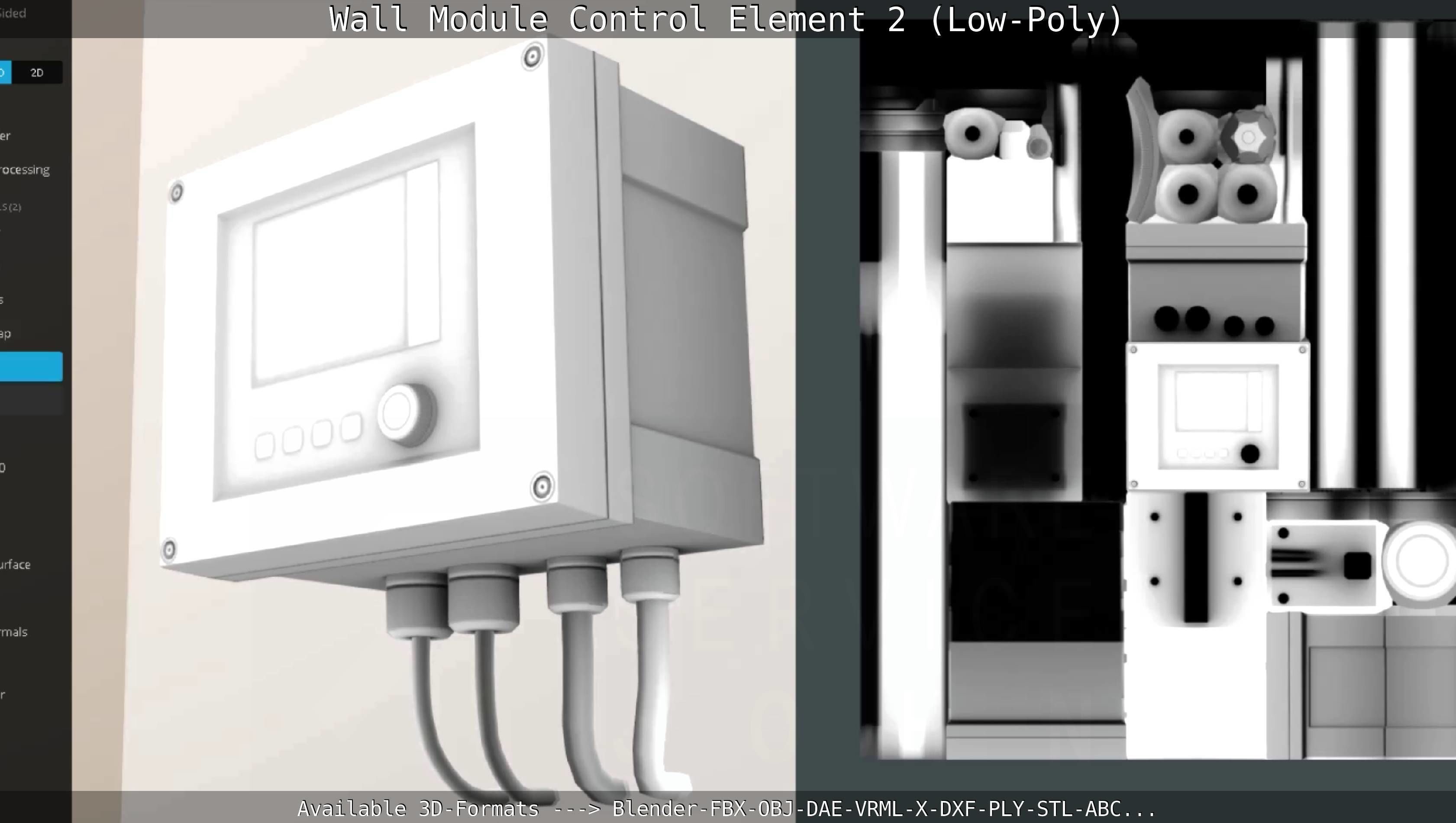 Wall Module Control Element 2 - Low-Poly Low-poly 3D model_66