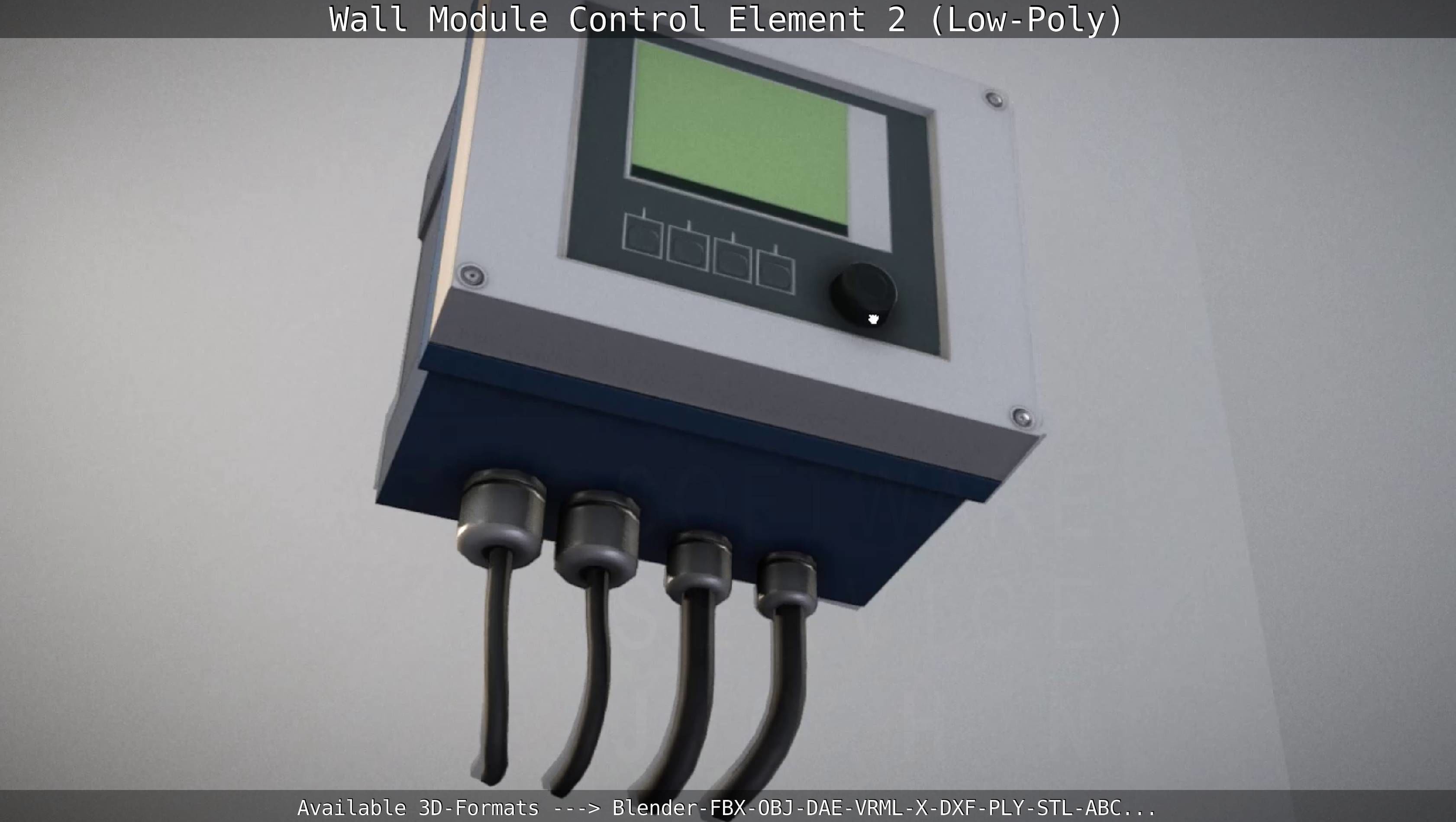 Wall Module Control Element 2 - Low-Poly Low-poly 3D model_38