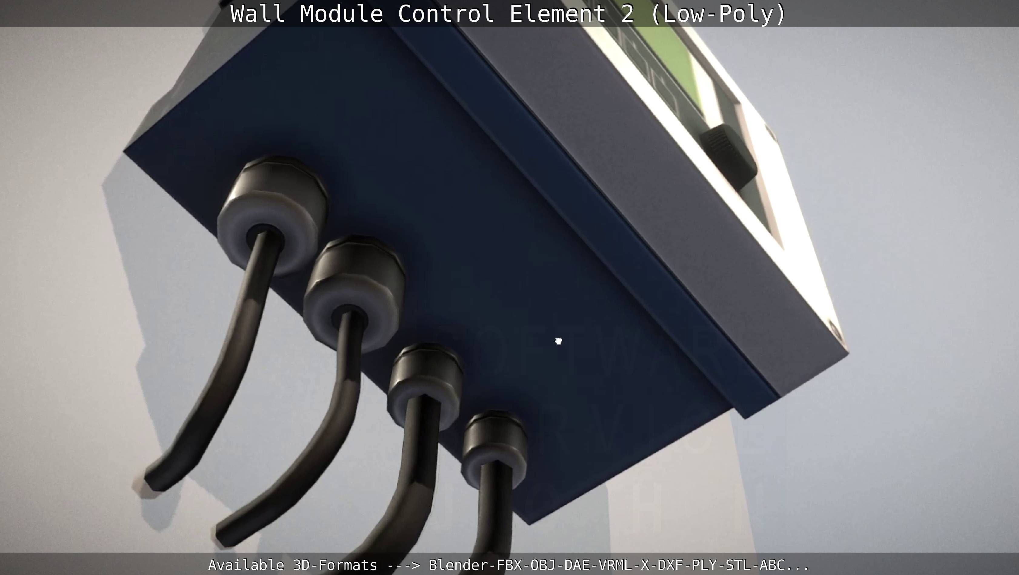 Wall Module Control Element 2 - Low-Poly Low-poly 3D model_36