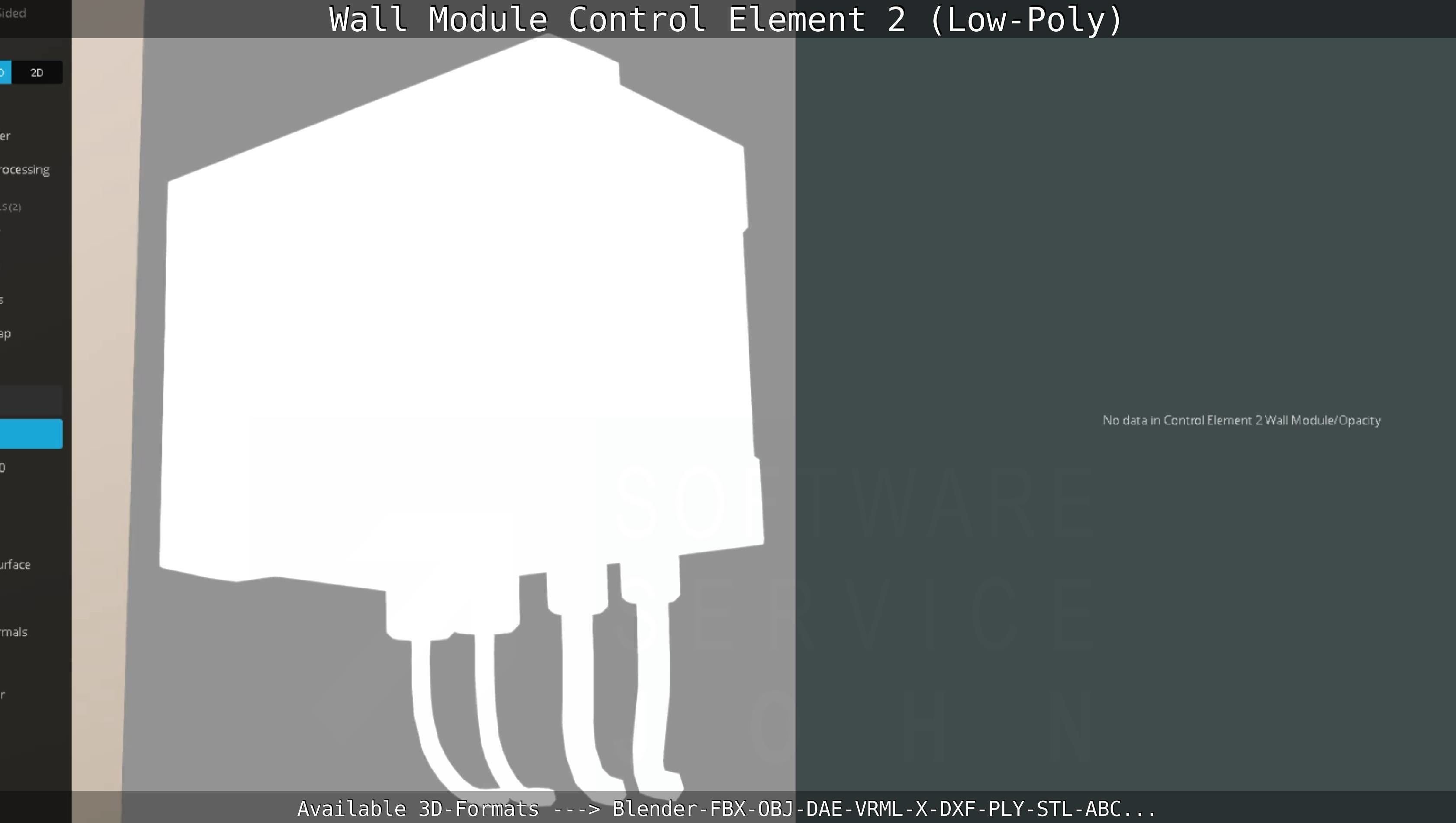 Wall Module Control Element 2 - Low-Poly Low-poly 3D model_69