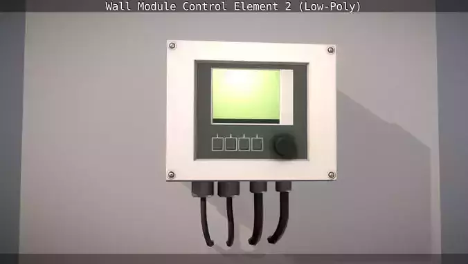 Wall Module Control Element 2 - Low-Poly Low-poly 3D model