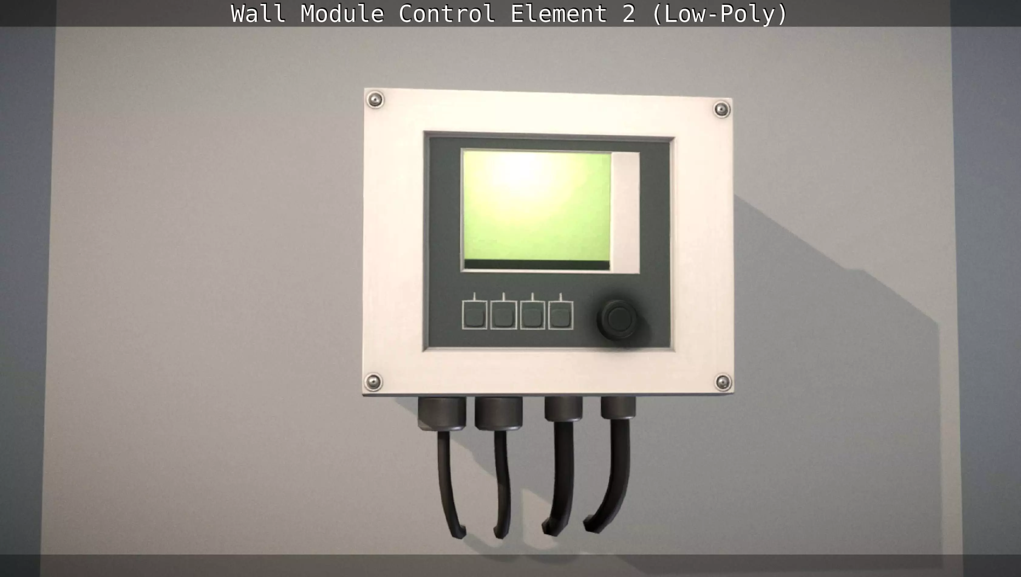Wall Module Control Element 2 - Low-Poly Low-poly 3D model_0