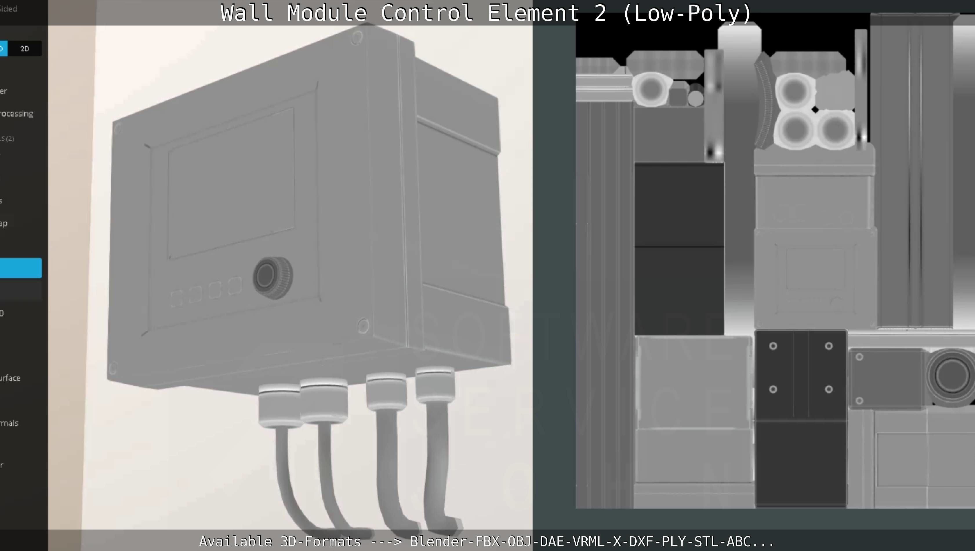 Wall Module Control Element 2 - Low-Poly Low-poly 3D model_68