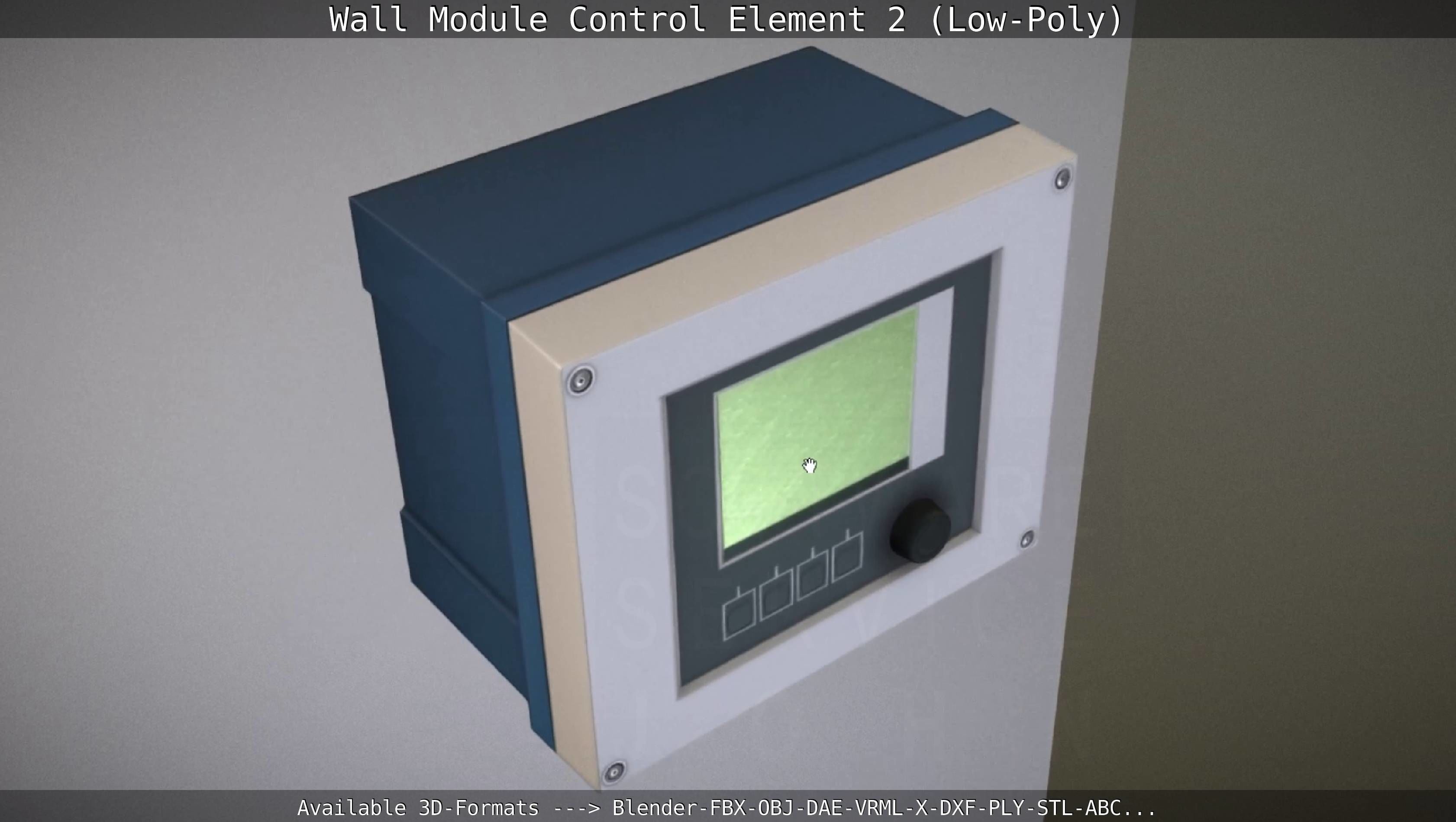 Wall Module Control Element 2 - Low-Poly Low-poly 3D model_33