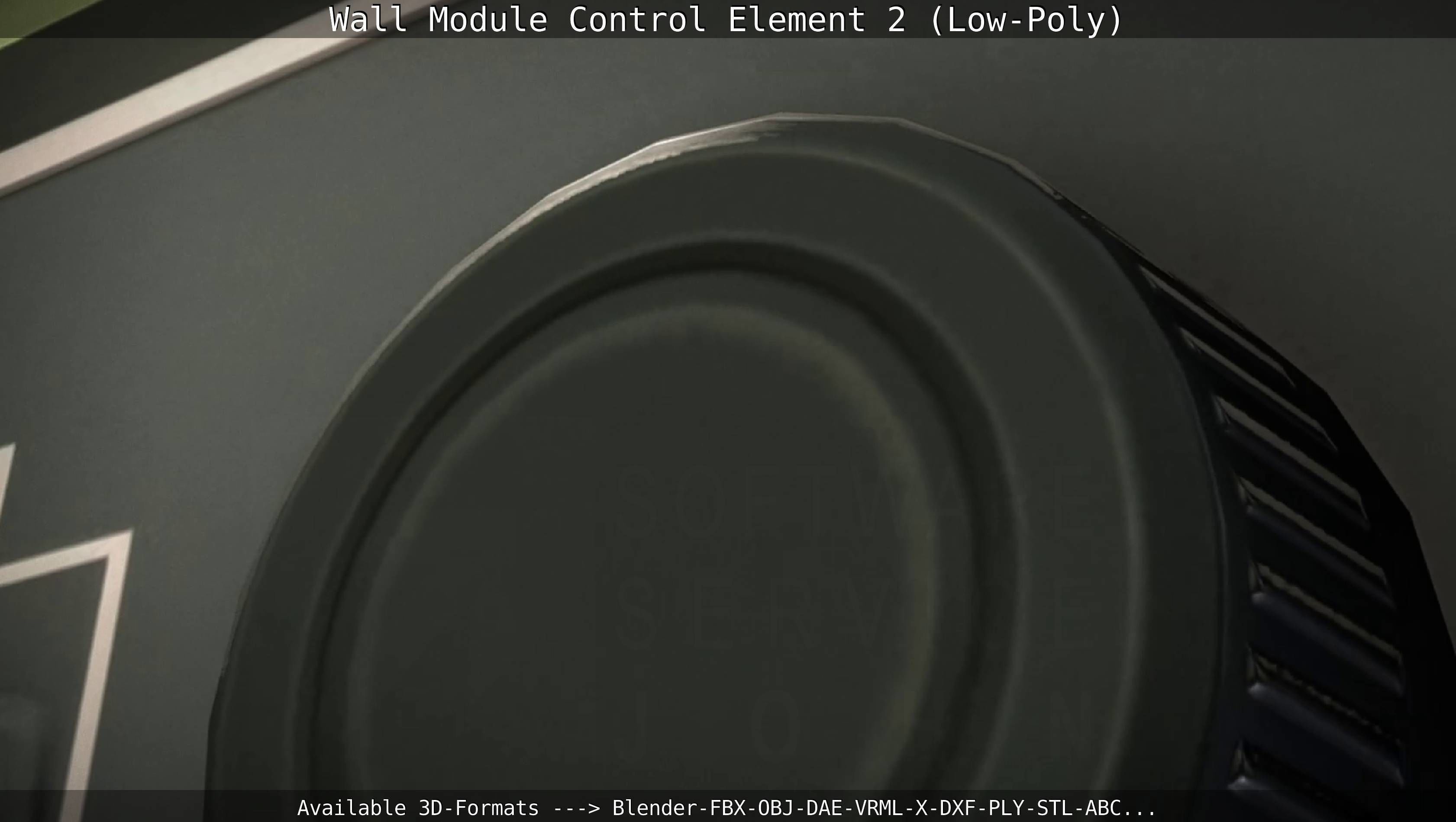 Wall Module Control Element 2 - Low-Poly Low-poly 3D model_21