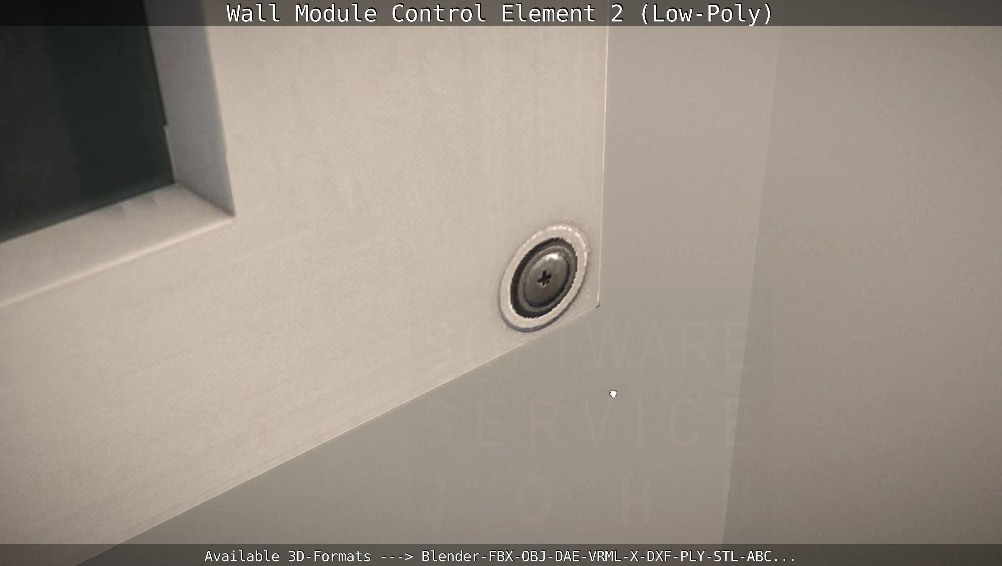 Wall Module Control Element 2 - Low-Poly Low-poly 3D model_29