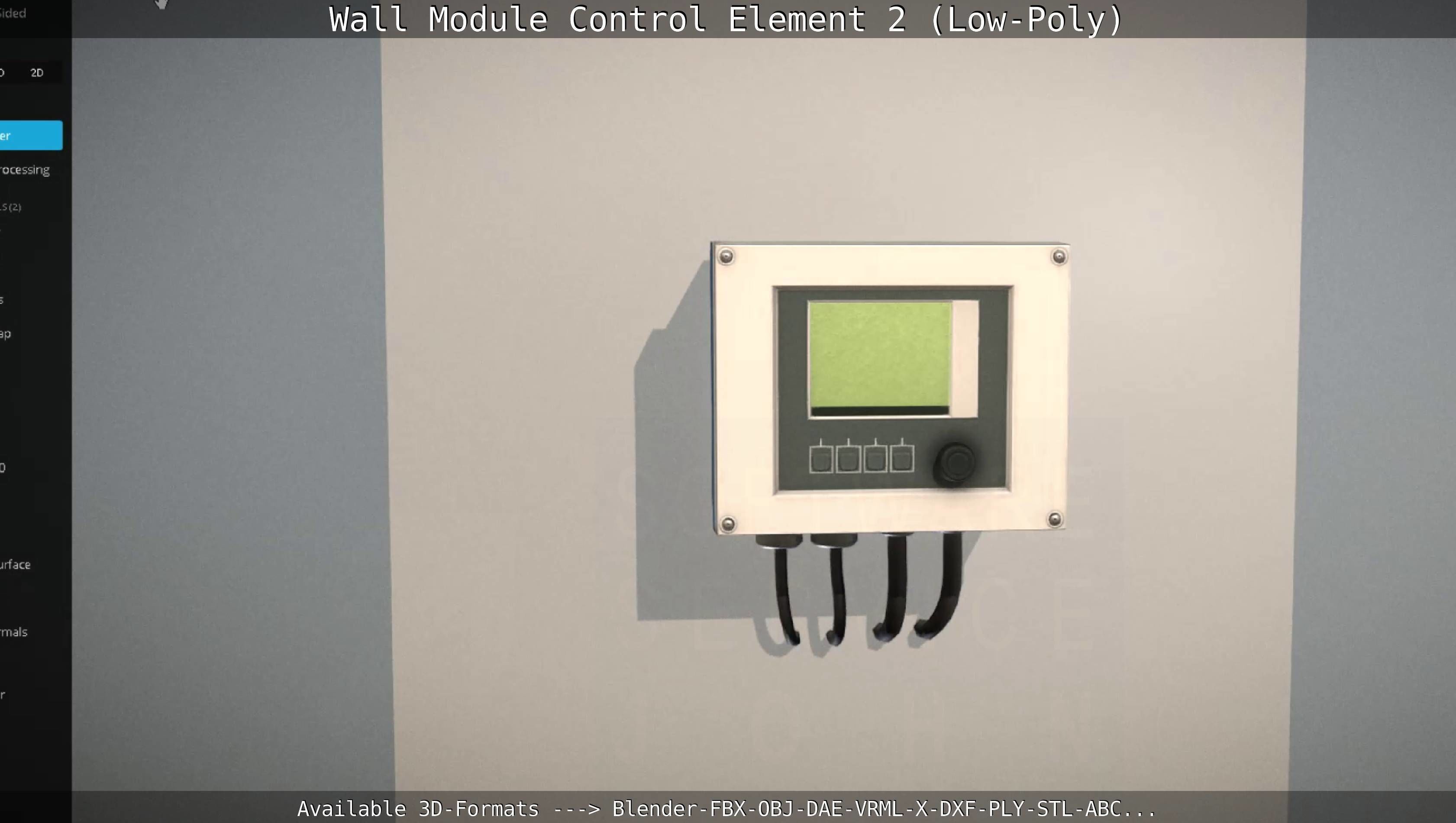 Wall Module Control Element 2 - Low-Poly Low-poly 3D model_87
