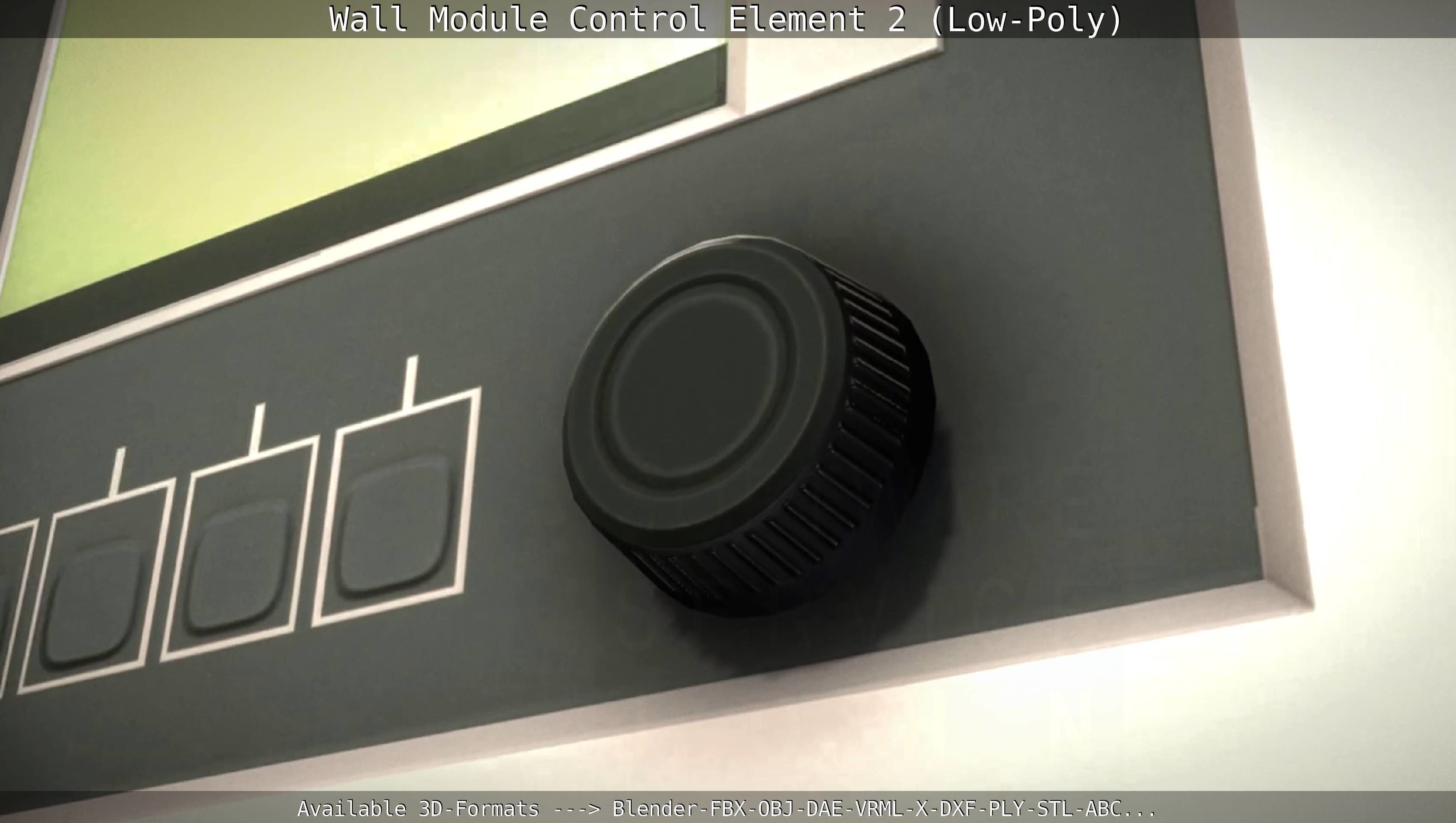 Wall Module Control Element 2 - Low-Poly Low-poly 3D model_20