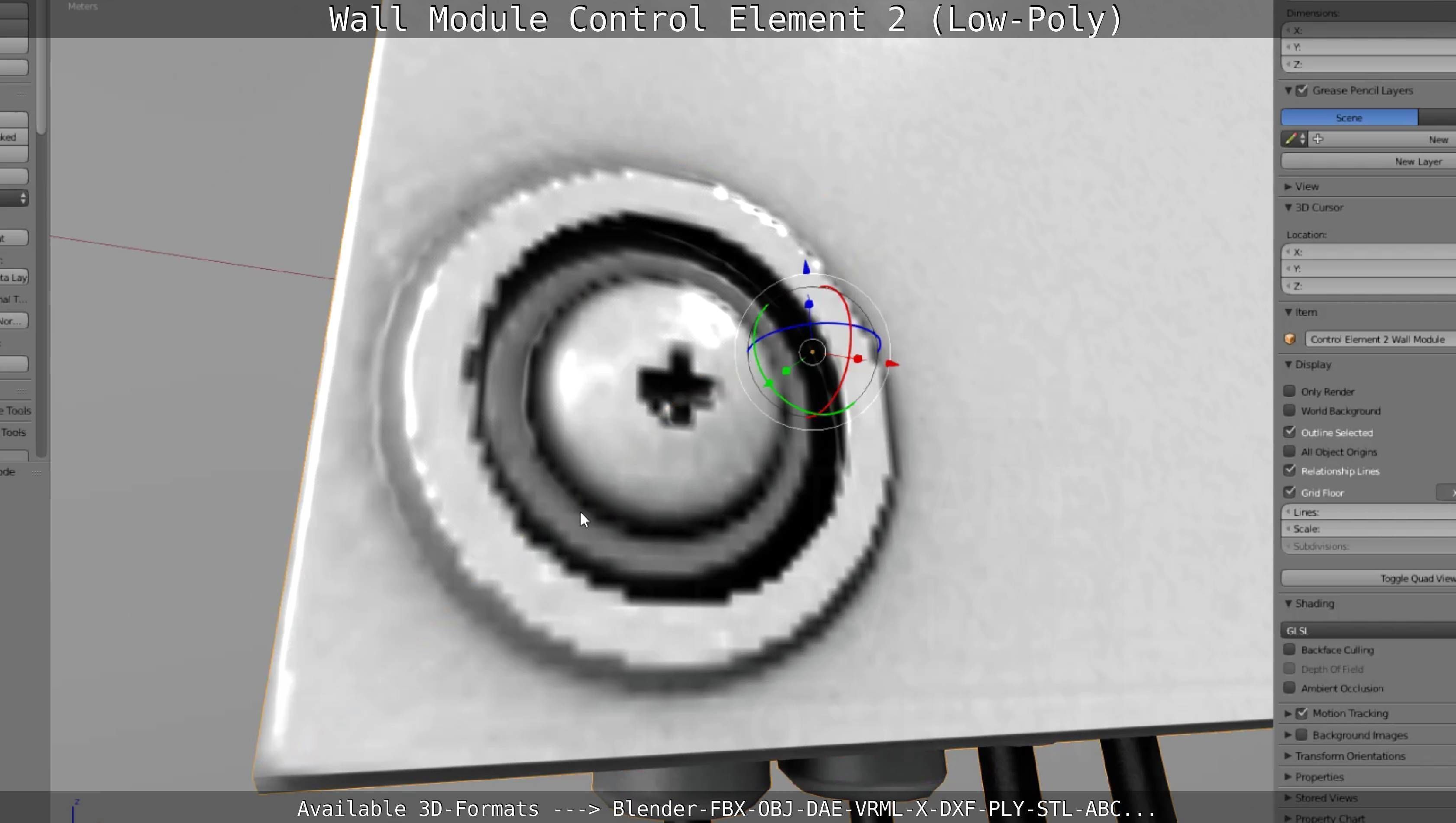 Wall Module Control Element 2 - Low-Poly Low-poly 3D model_102