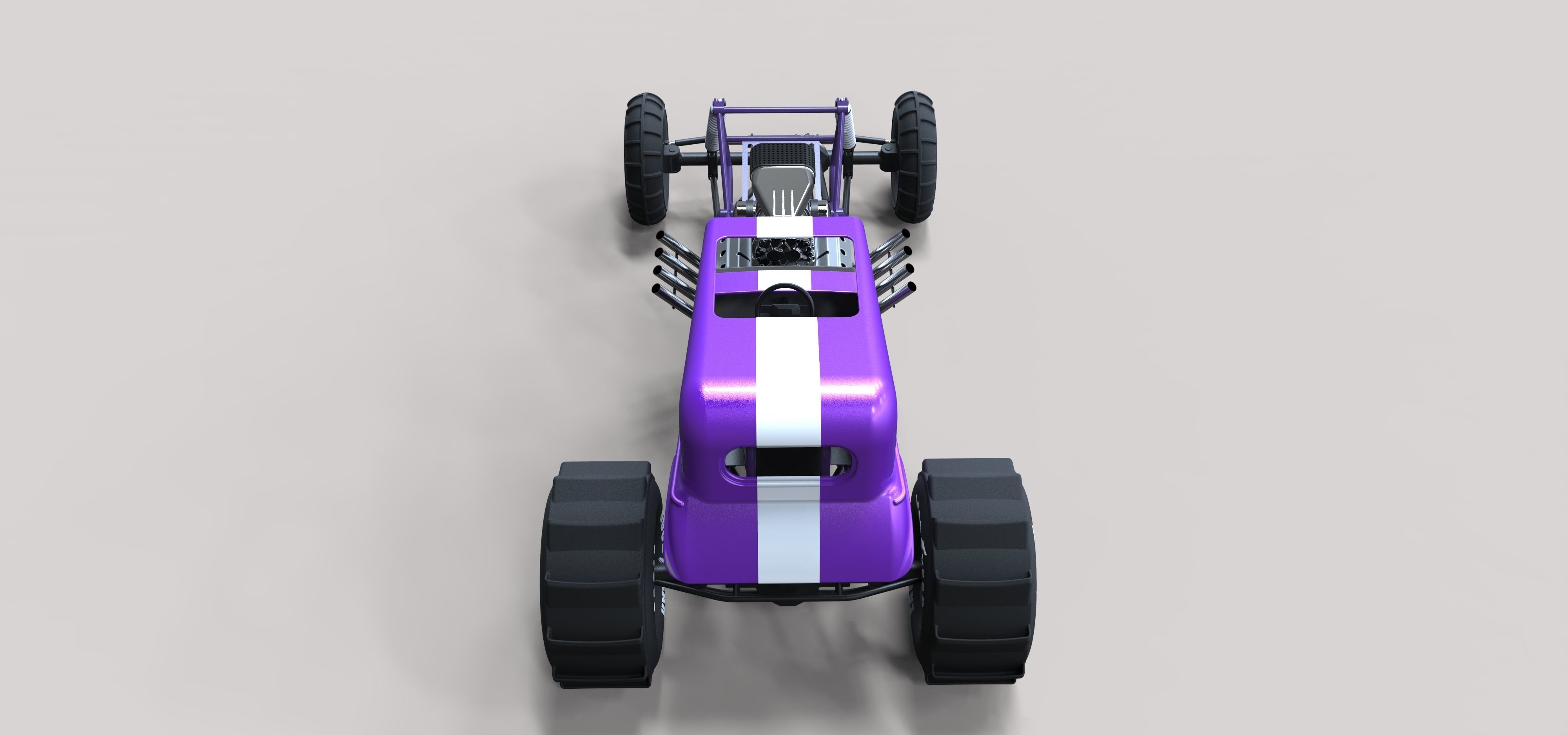 Mud dragster Hot Rod 3D model_14