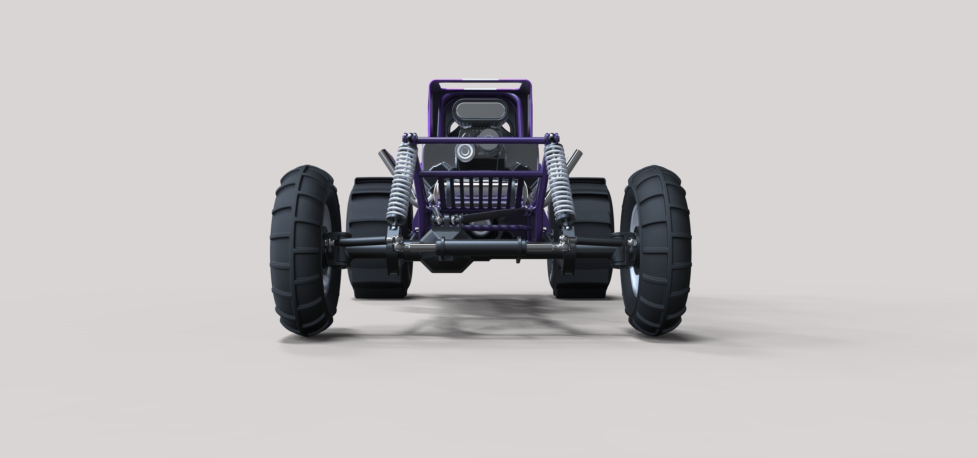 Mud dragster Hot Rod 3D model_5