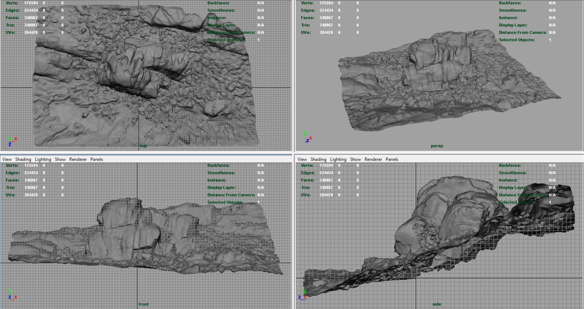 MOUNTAIN ROCKS 9 Low-poly 3D model_9