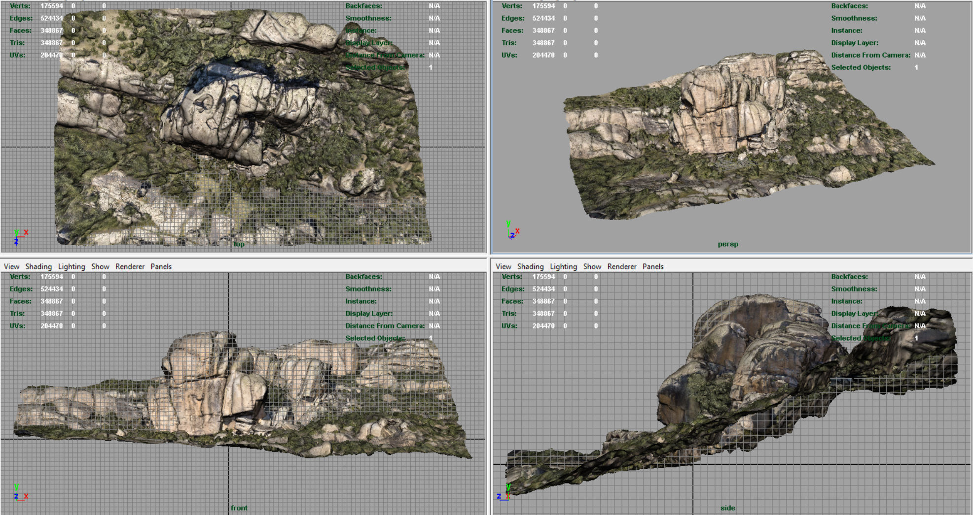 MOUNTAIN ROCKS 9 Low-poly 3D model_10