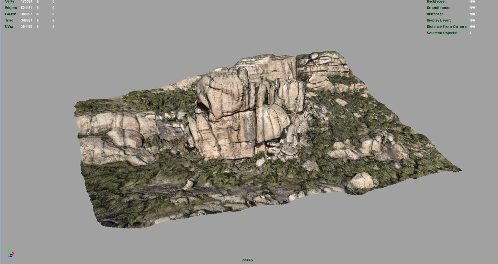 MOUNTAIN ROCKS 9 Low-poly 3D model_5