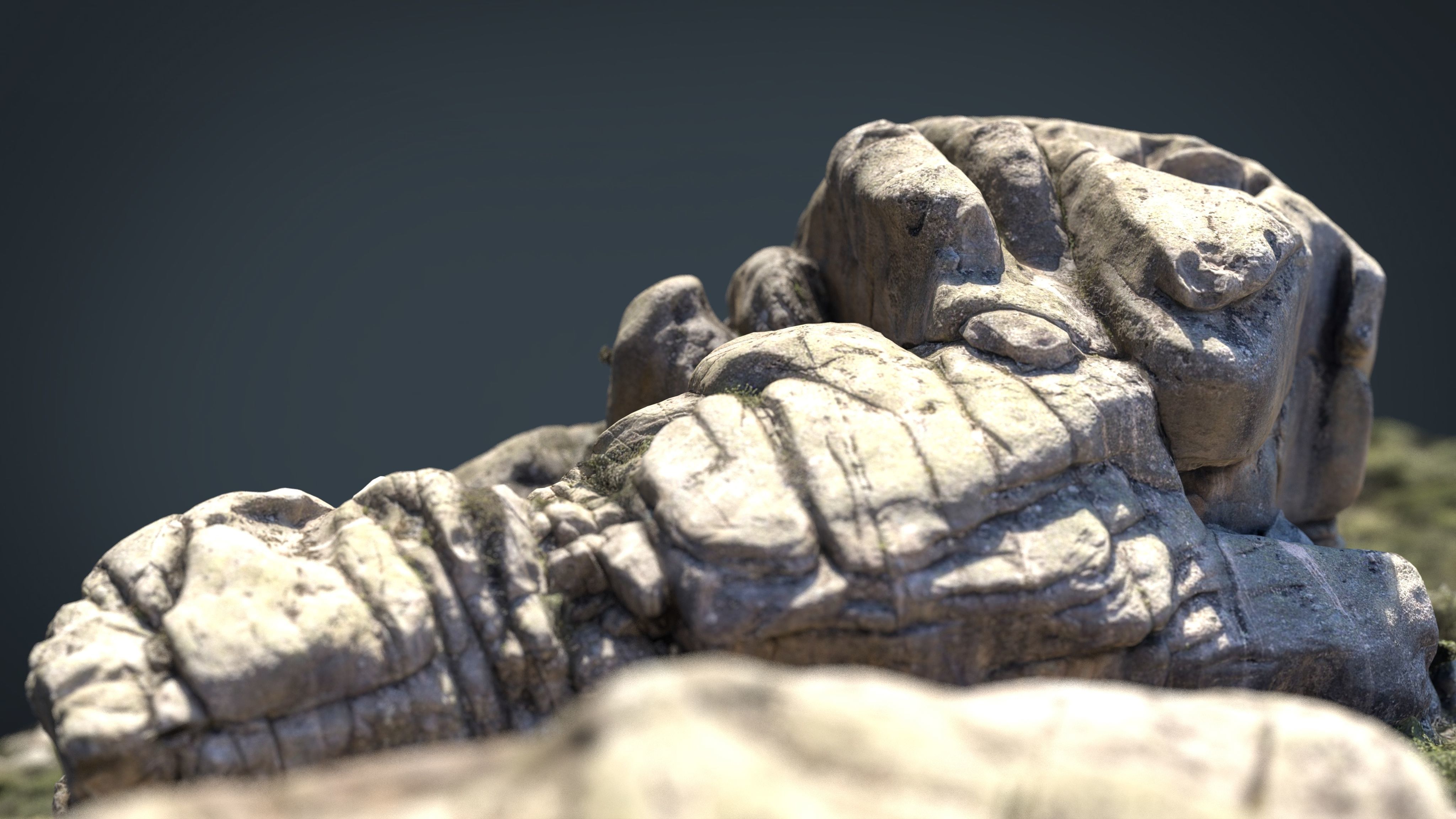 MOUNTAIN ROCKS 9 Low-poly 3D model_2