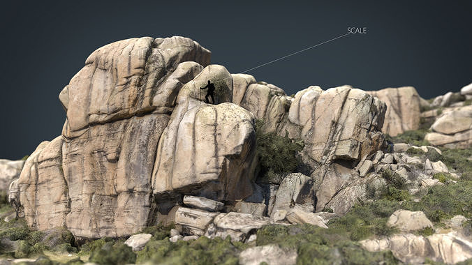 MOUNTAIN ROCKS 9 Low-poly 3D model