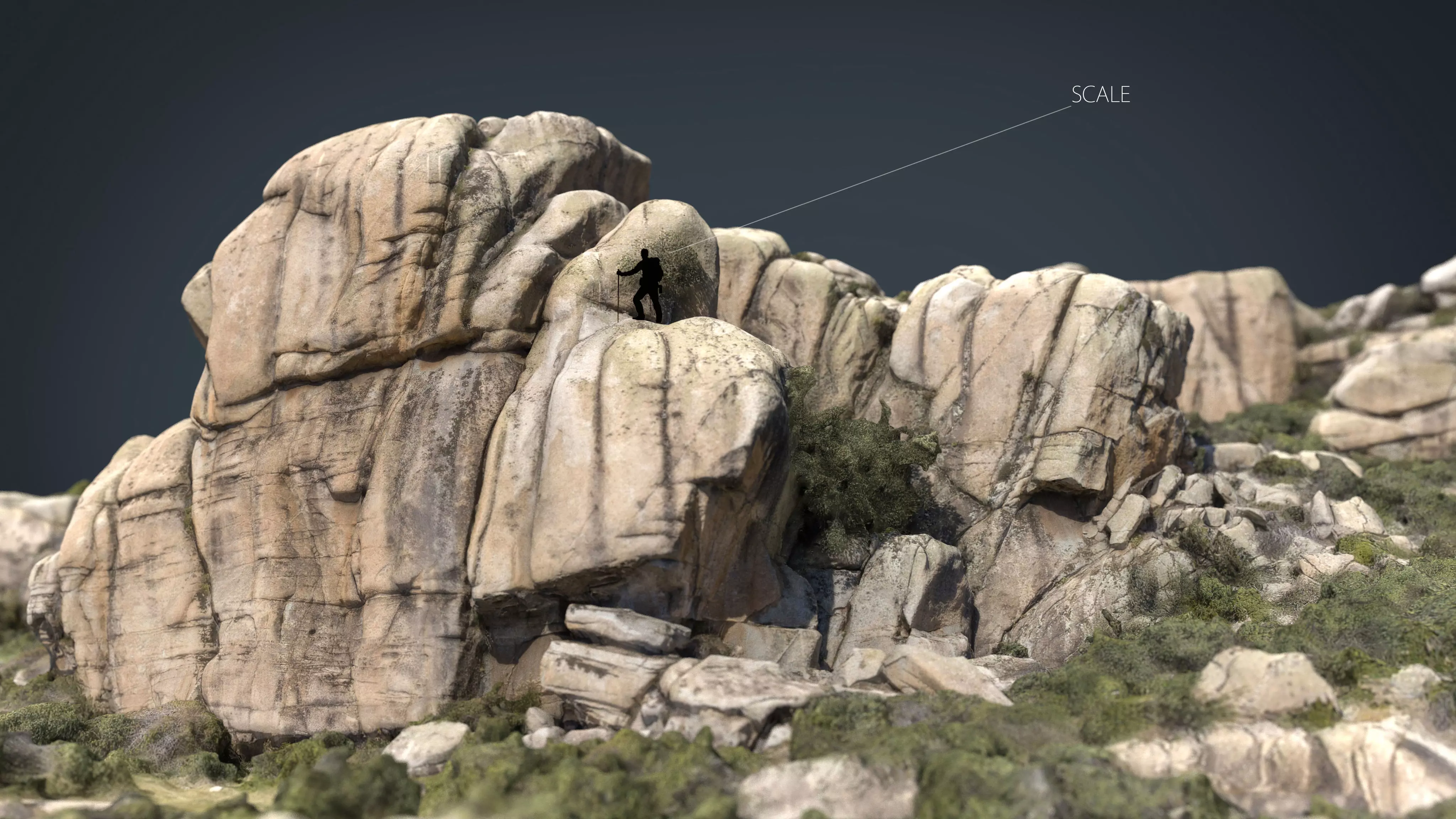 MOUNTAIN ROCKS 9 Low-poly 3D model_0