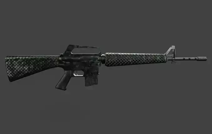 M16 Low-poly Textured Low-poly 3D model