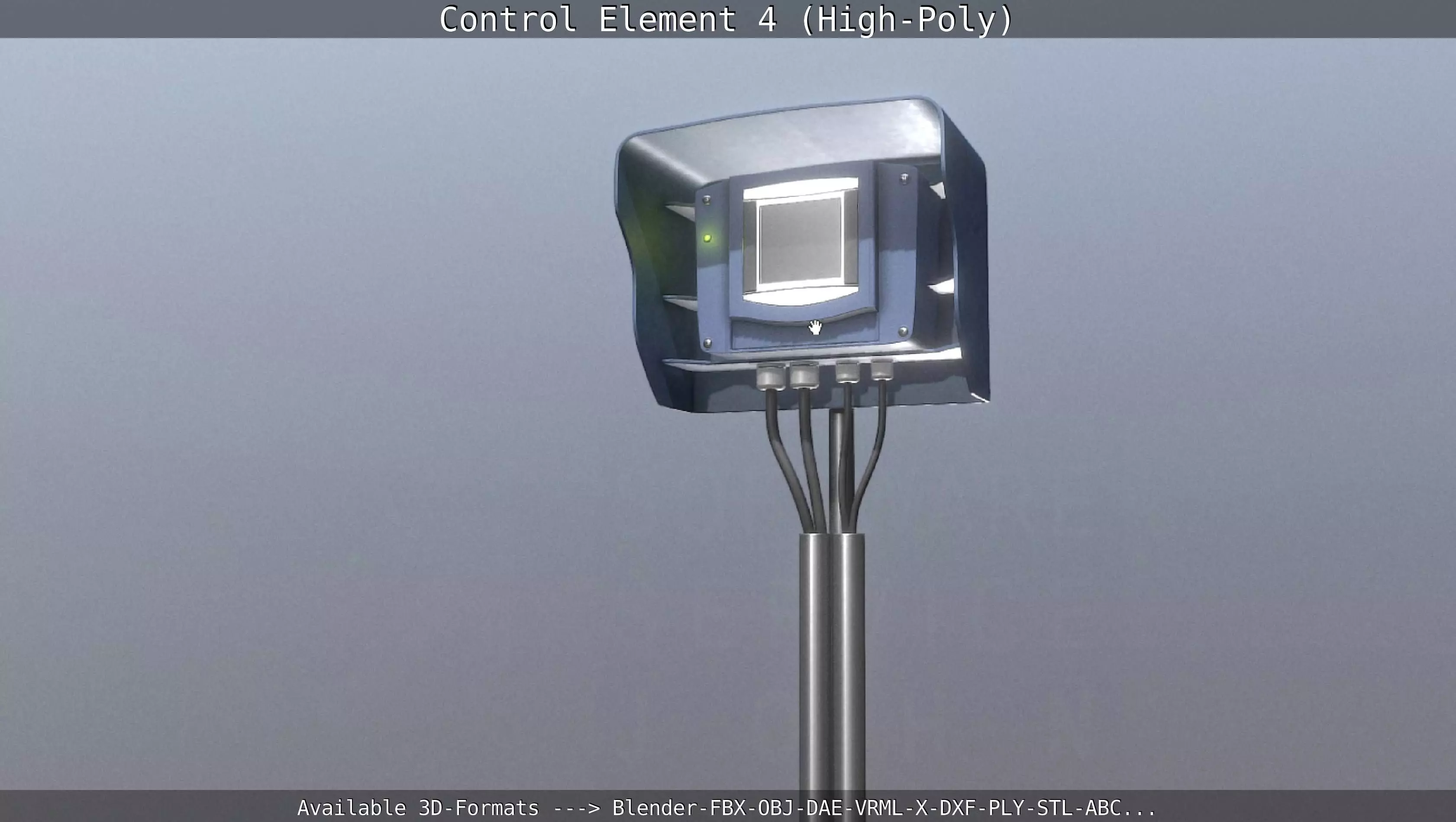 Control Element 4 High-Poly Version 3D model_0