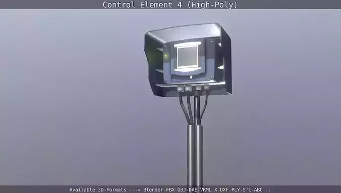Control Element 4 High-Poly Version 3D model