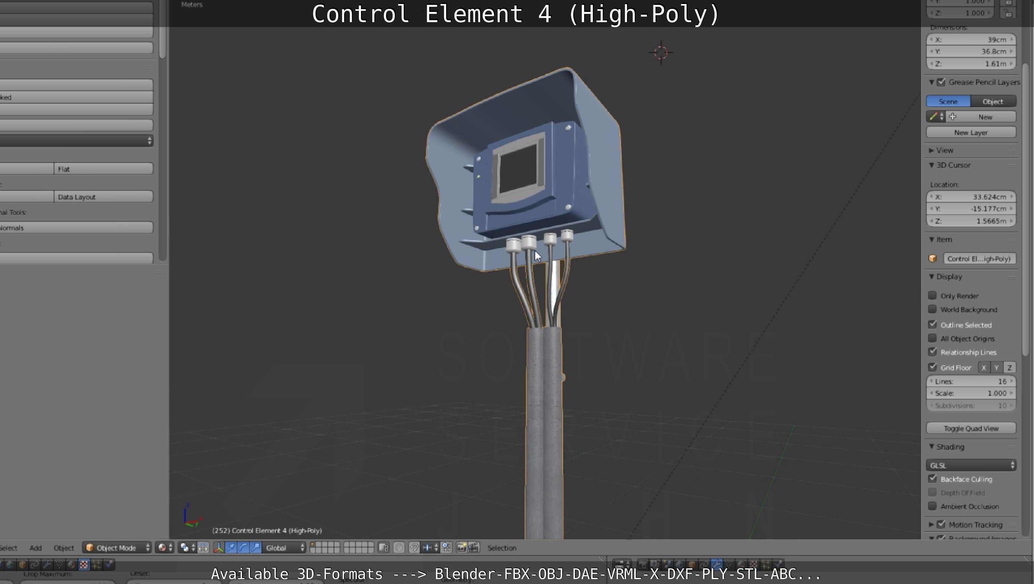 Control Element 4 High-Poly Version 3D model_82