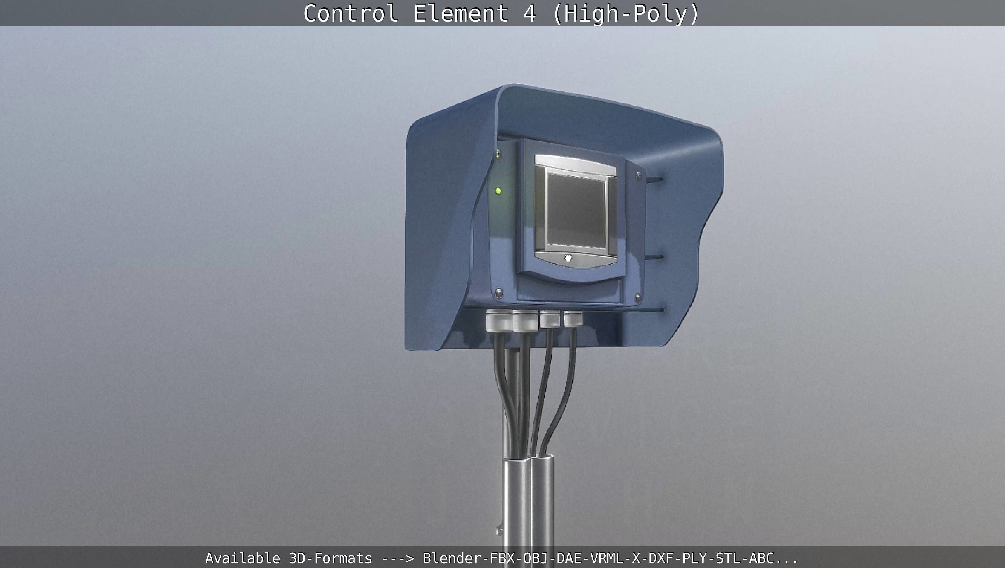 Control Element 4 High-Poly Version 3D model_43