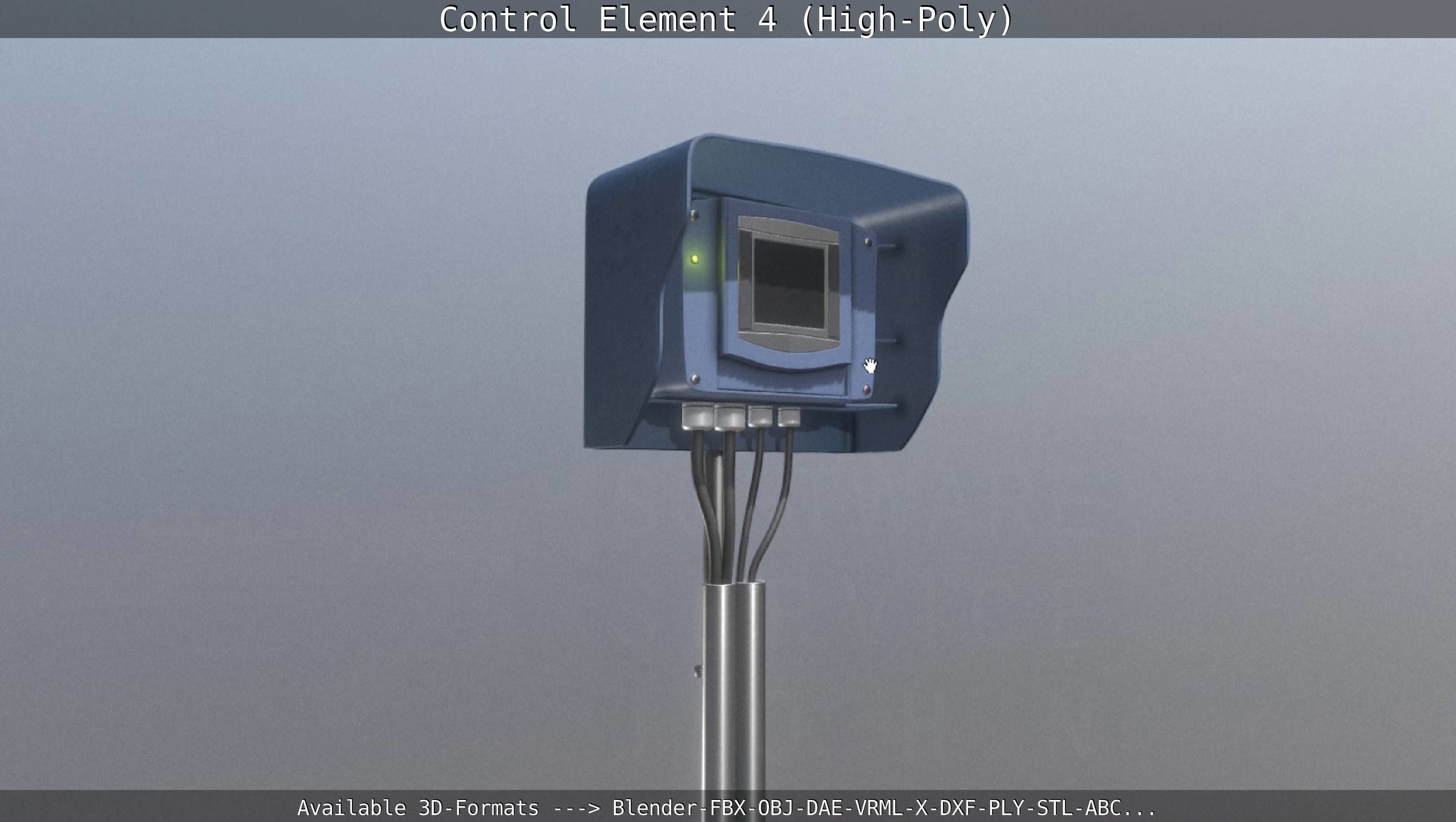 Control Element 4 High-Poly Version 3D model_11
