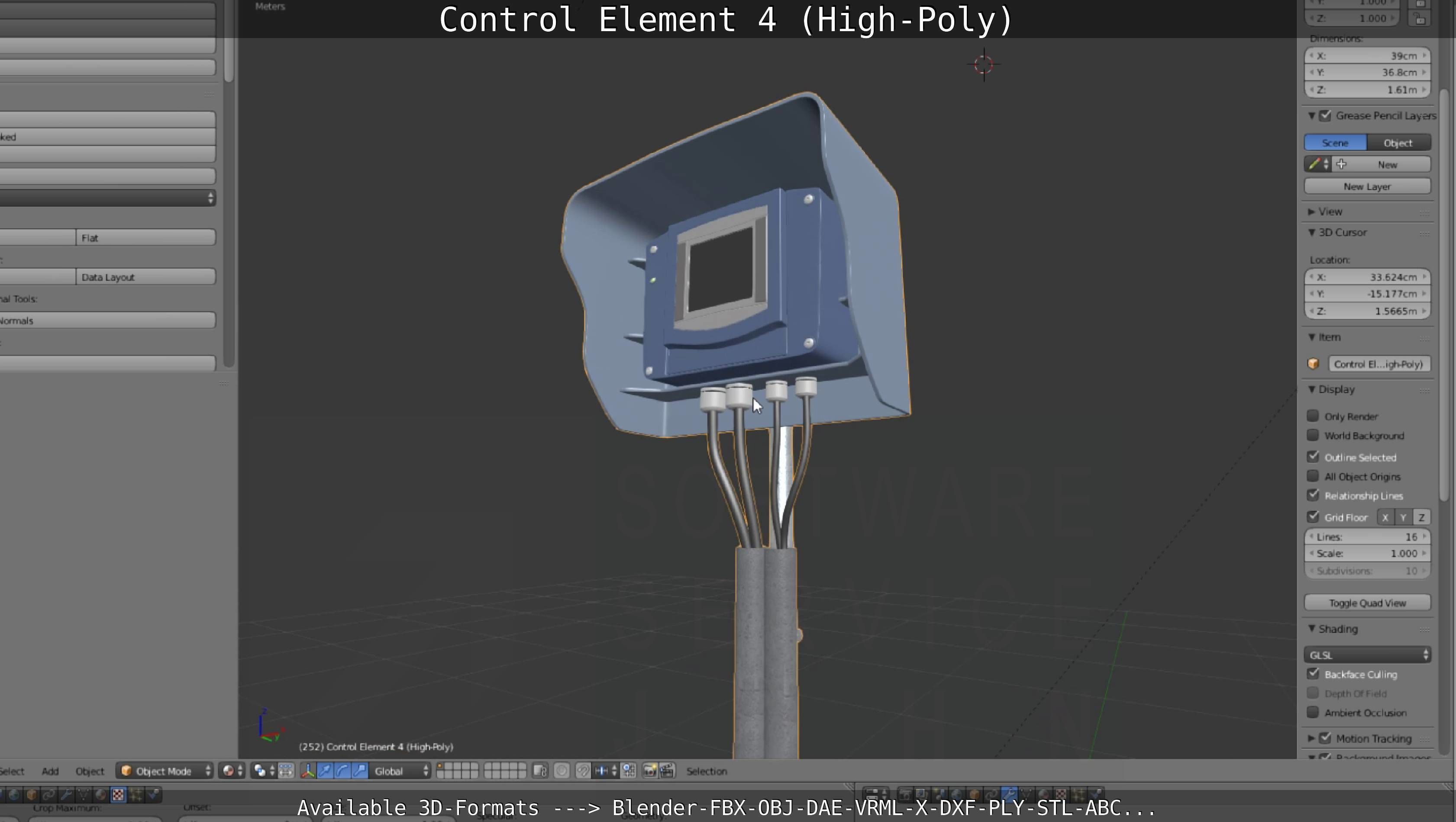 Control Element 4 High-Poly Version 3D model_87