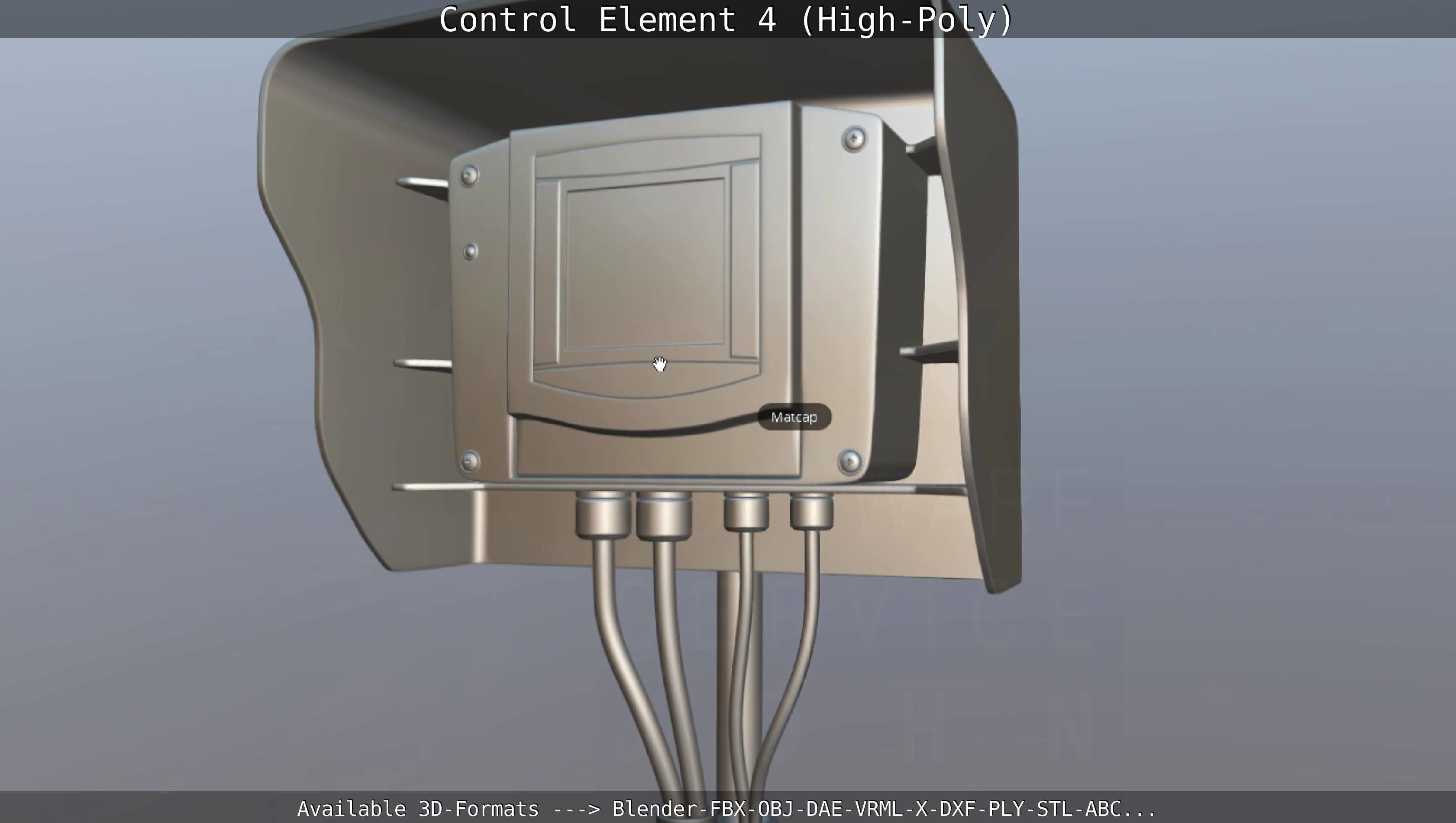 Control Element 4 High-Poly Version 3D model_45