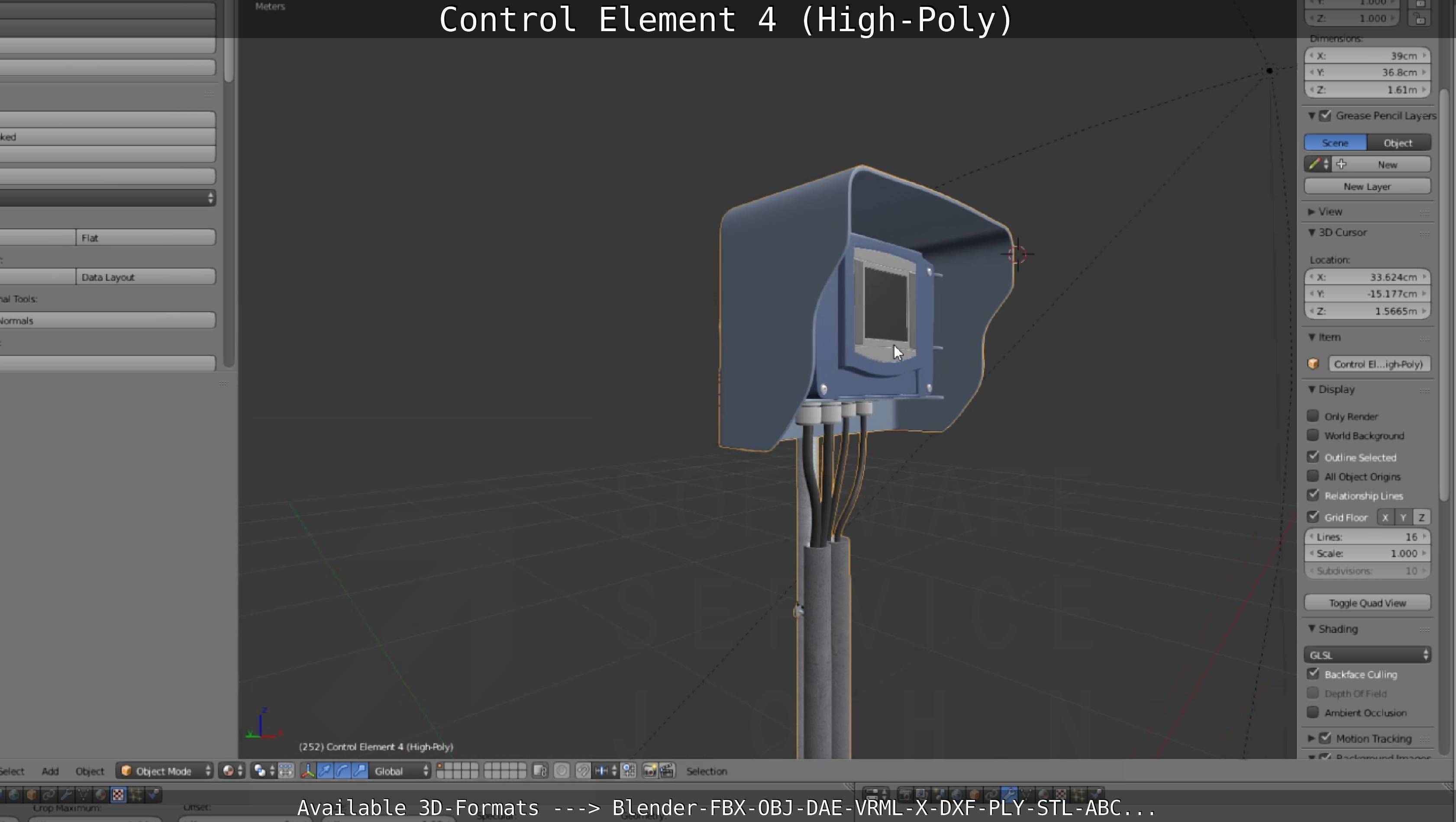 Control Element 4 High-Poly Version 3D model_90