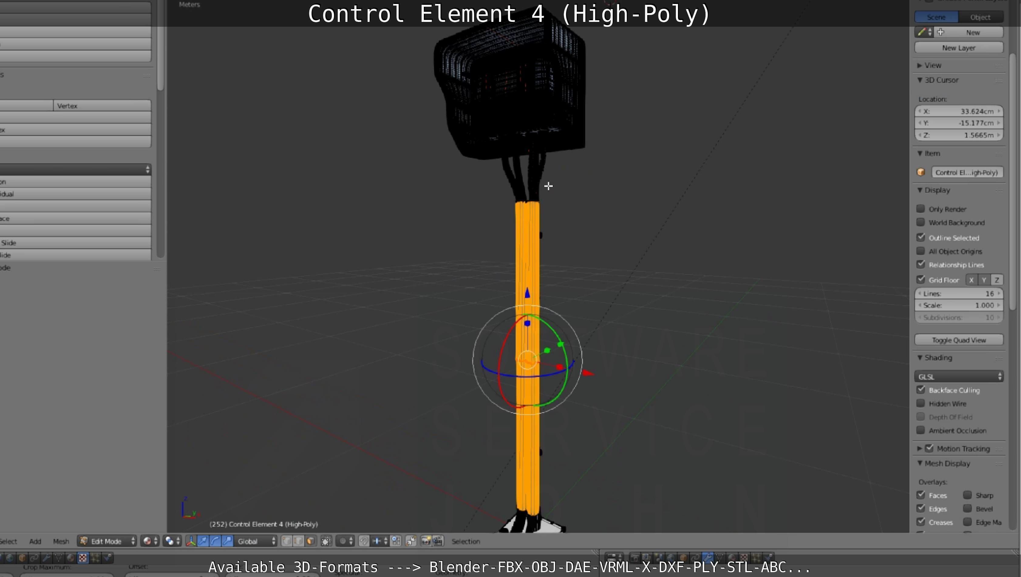 Control Element 4 High-Poly Version 3D model_132