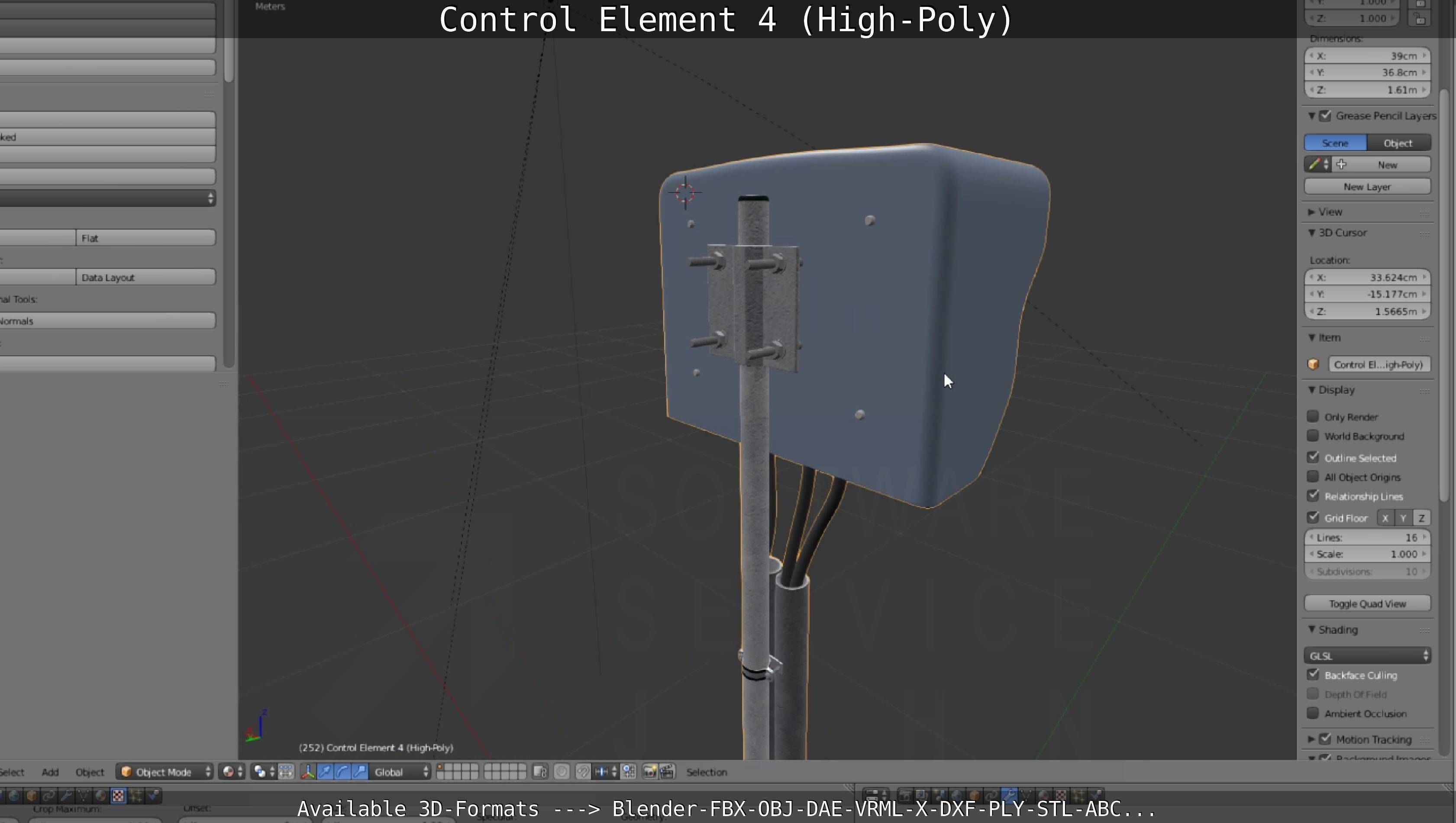 Control Element 4 High-Poly Version 3D model_94