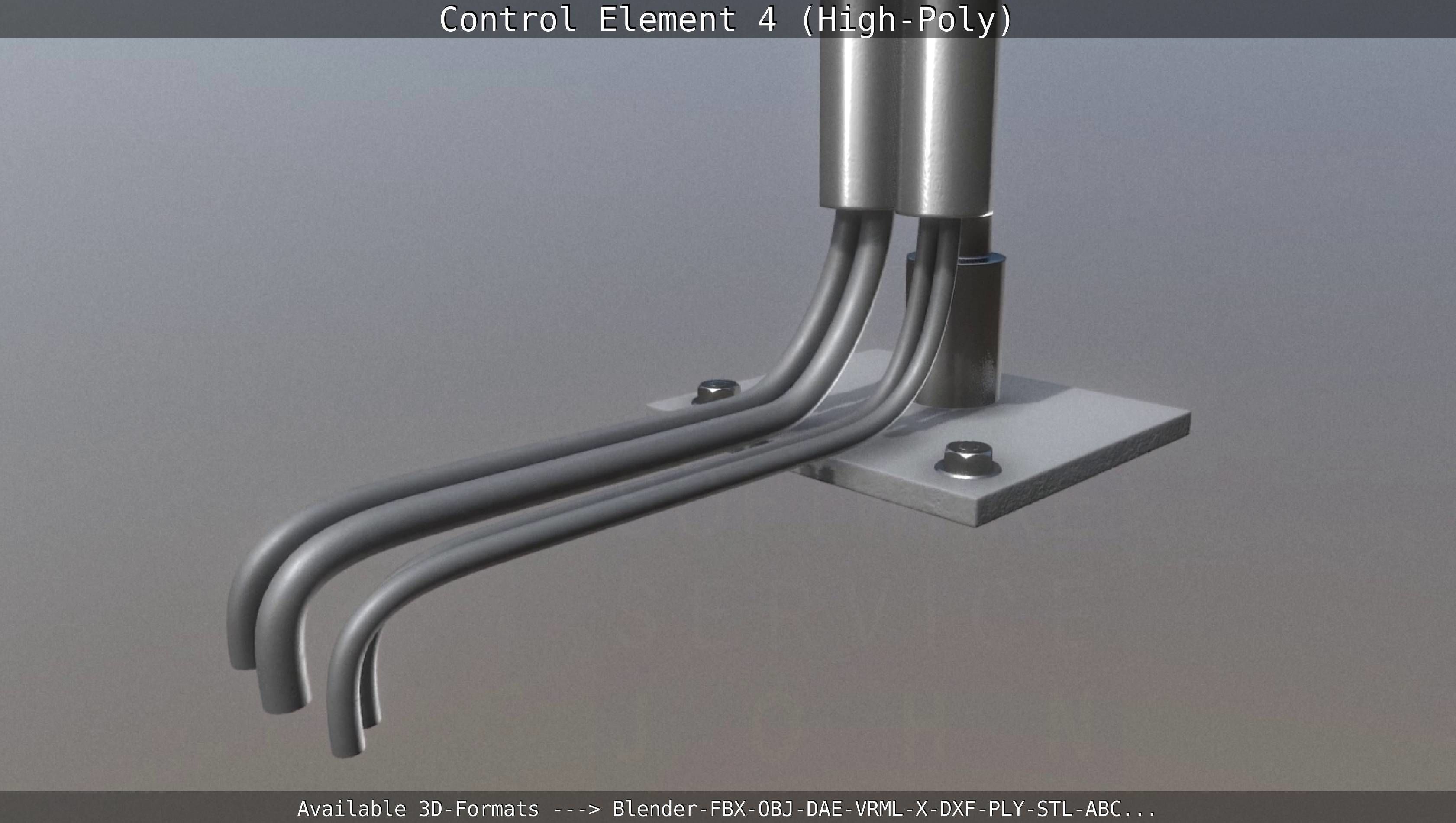 Control Element 4 High-Poly Version 3D model_9