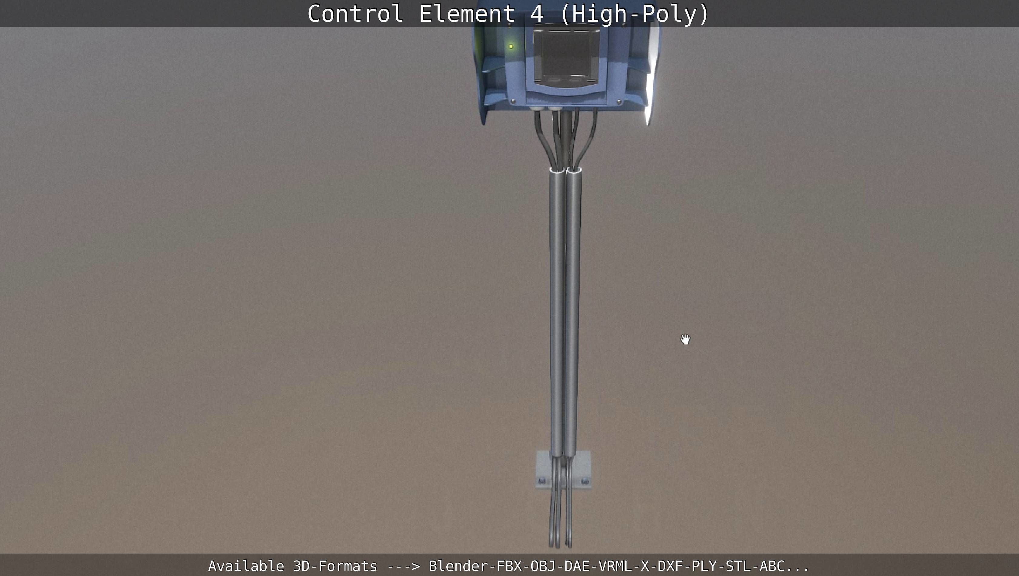 Control Element 4 High-Poly Version 3D model_40