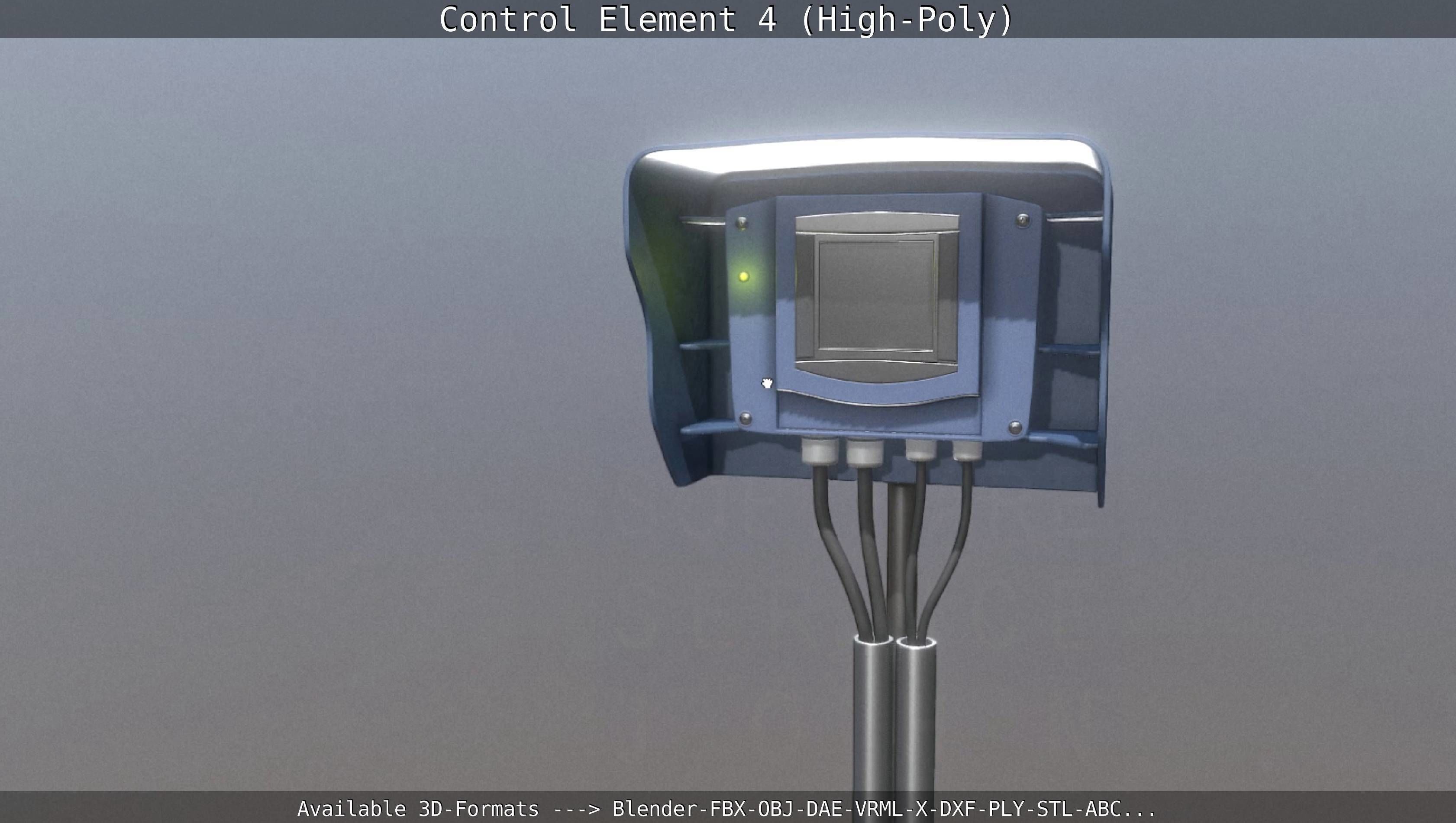 Control Element 4 High-Poly Version 3D model_19