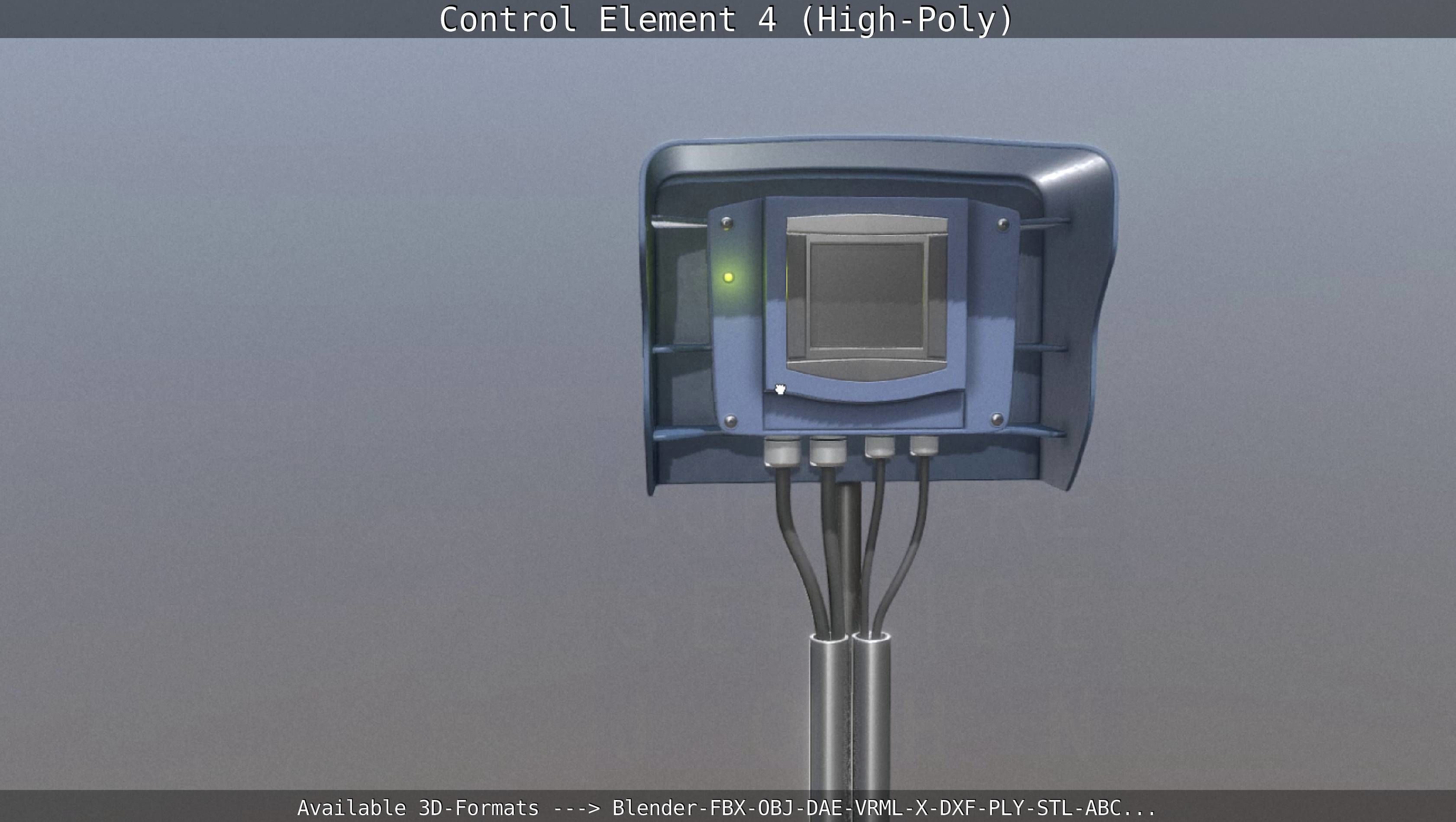 Control Element 4 High-Poly Version 3D model_17