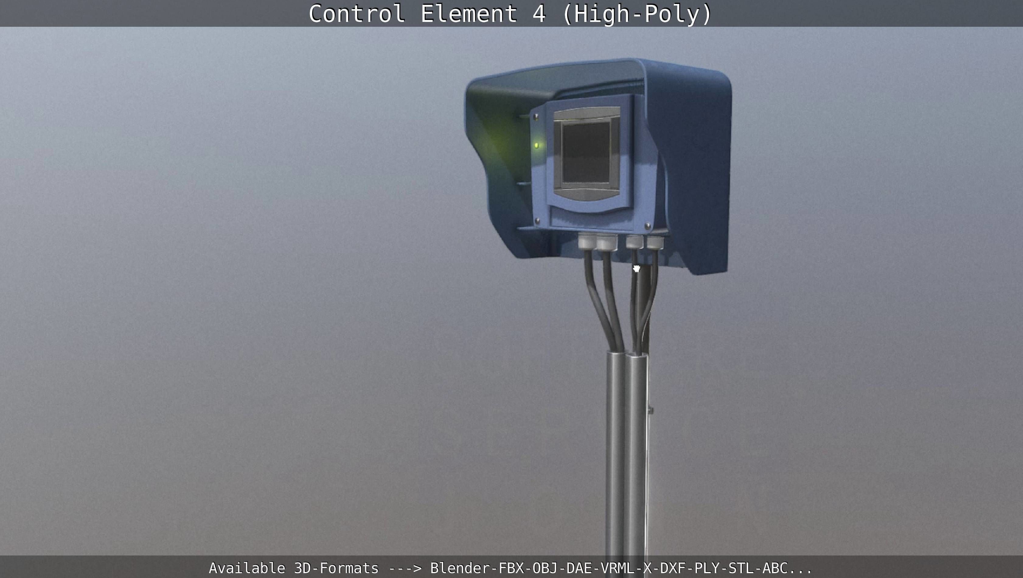 Control Element 4 High-Poly Version 3D model_25