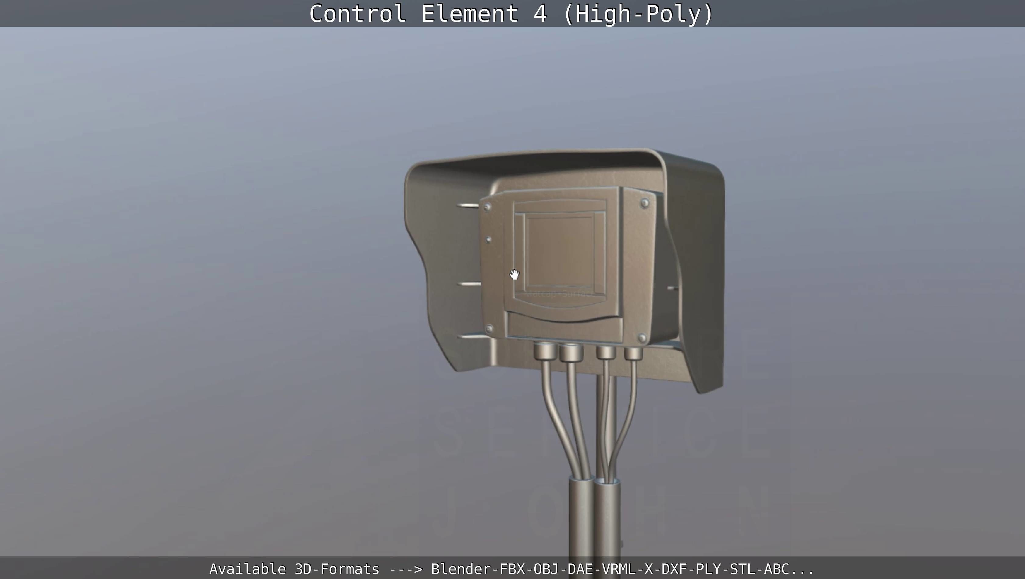 Control Element 4 High-Poly Version 3D model_143